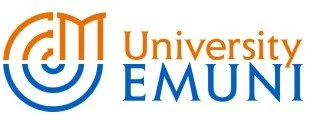 University EMUN logo with an orange and blue stylized emblem and text.