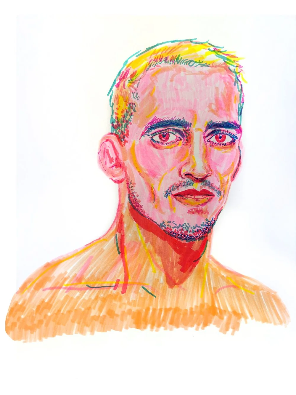 Do Bronx (Charles Oliveira), 2025 —
Markers on paper, 8 x 11”