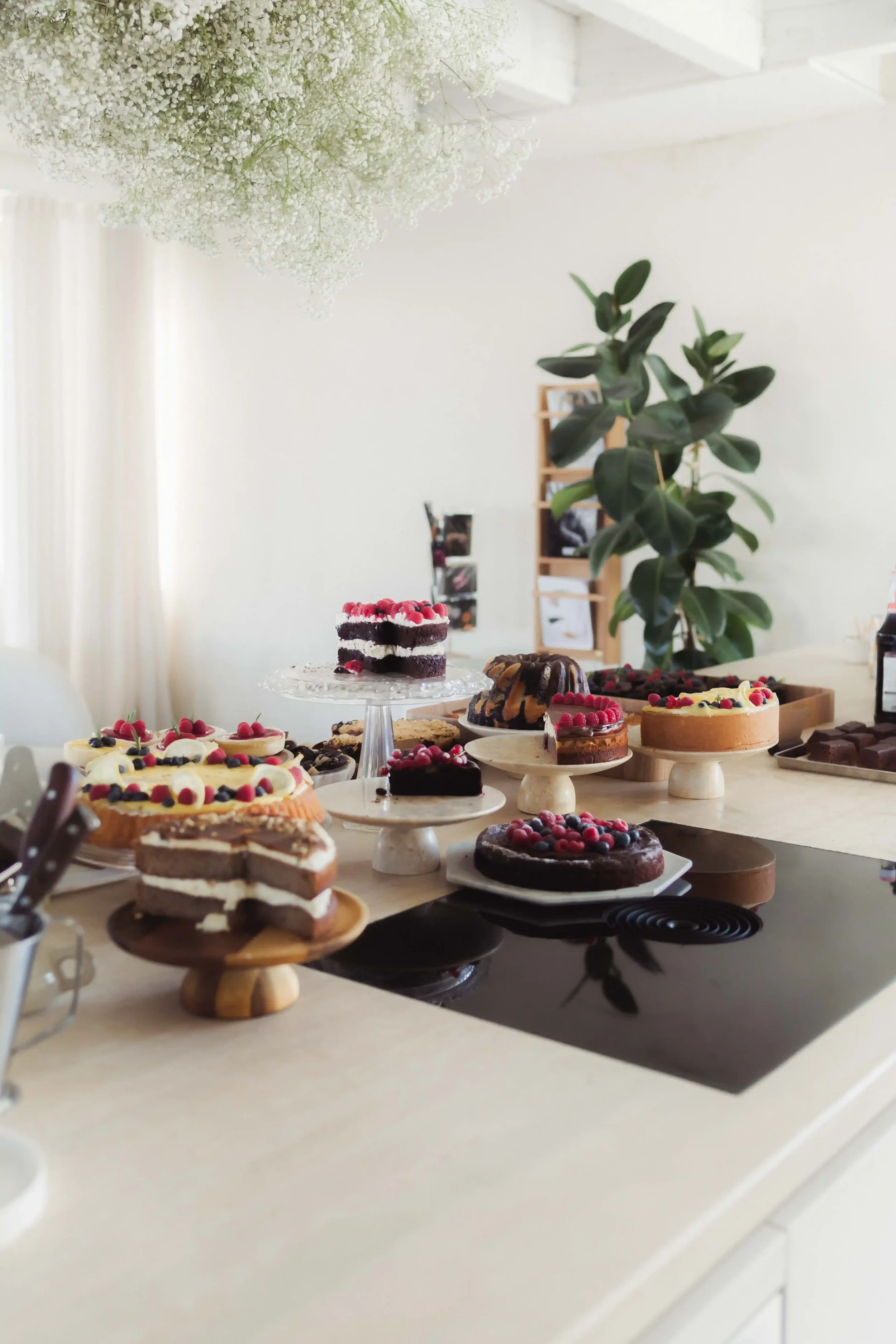 Curated dessert table with handcrafted cakes and pastries for special event