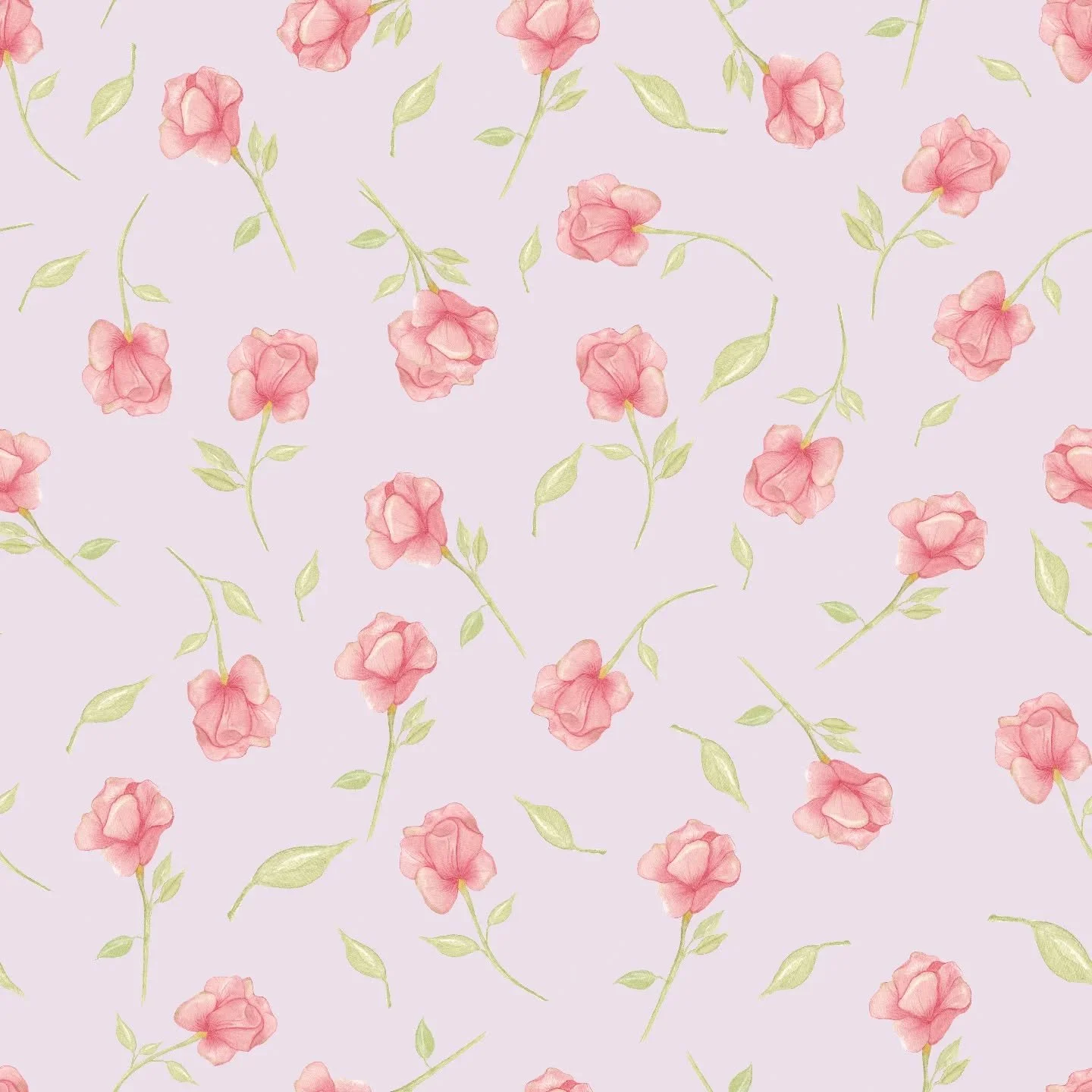 The Pinks! Hand painted flowers using watercolours. 

#surfacepatterndesign #flowerpatterns #patterndesign