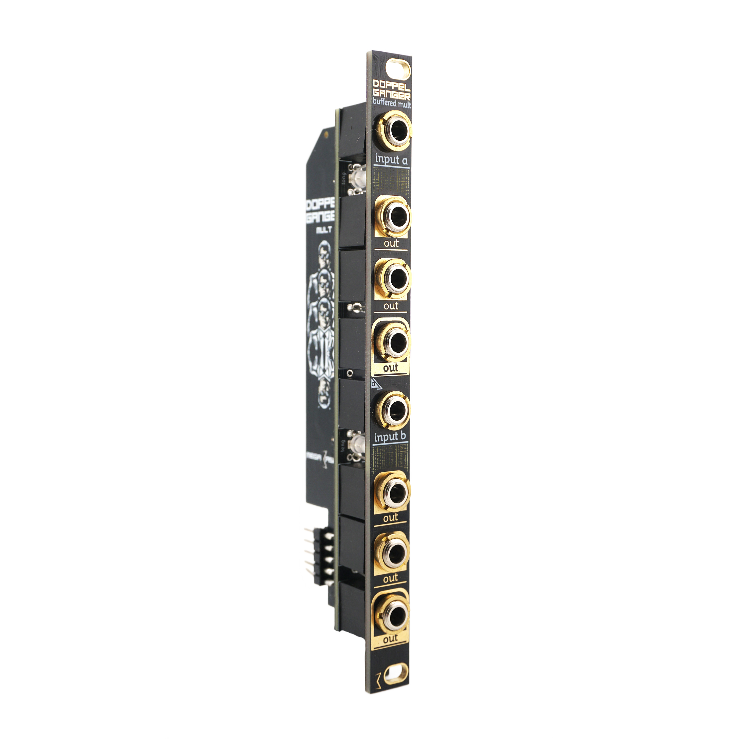 Doppelganger 2HP Buffered Mult with inverted/evil output Eurorack Multiple Module
