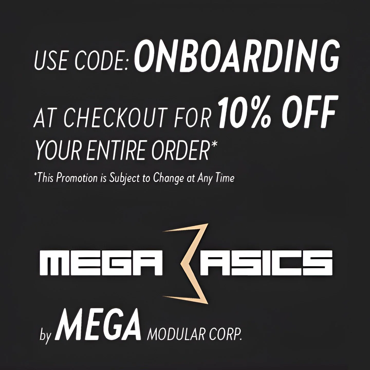 In celebration of our new shop and website, The Corporation is pleased to offer you a special ONBOARDING discount of 10%!
.
Whether you're starting in the Mailroom (VCA-equipped Envelope), looking for more Synergy (mixer, atteunverter, rectifier), or