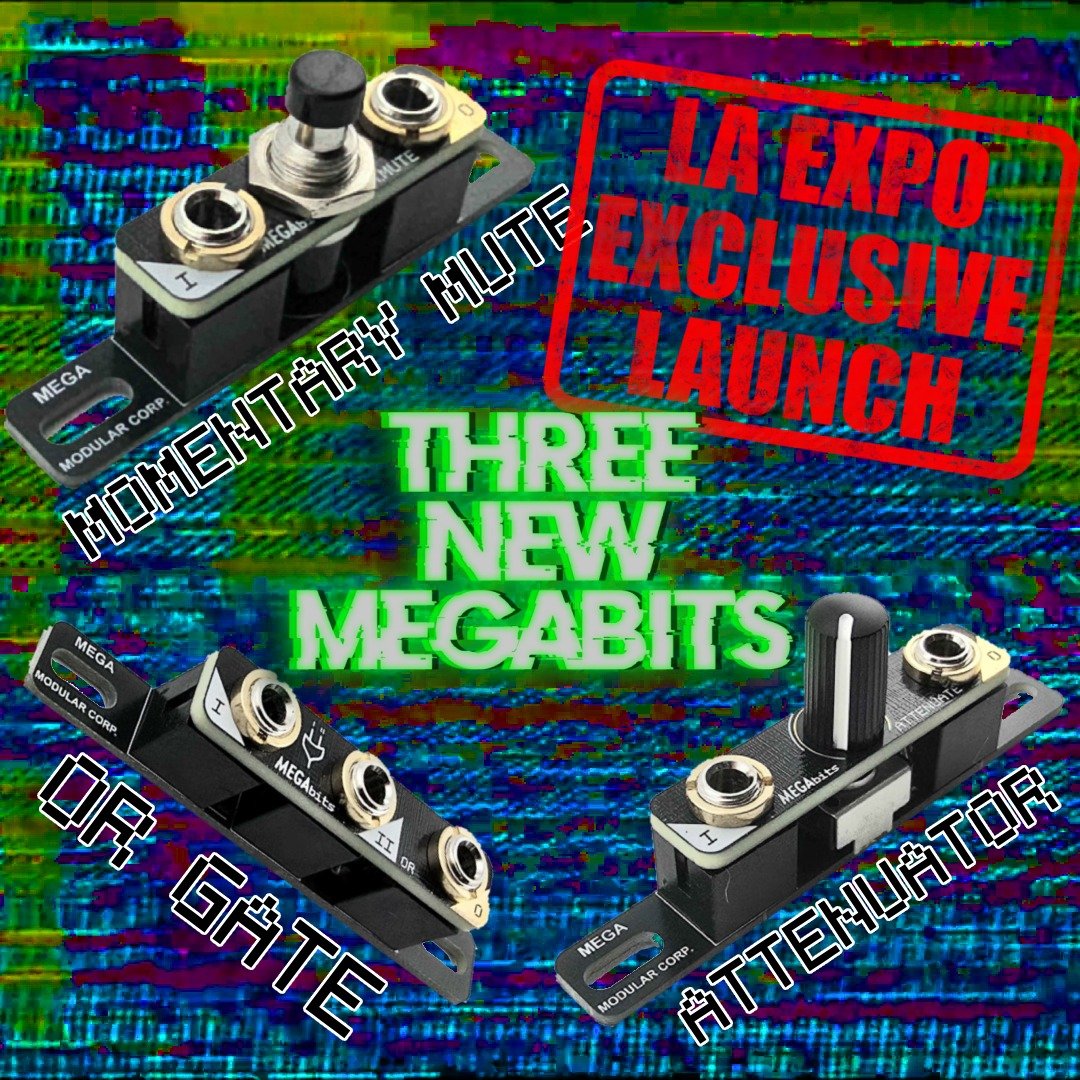 Come and see us at the Los Angeles Synth and Pedal Expo, this weekend (June 6&amp;7) out in Echo Park! We're going to be debuting the 3 newest MegaBits. A momentary mute switch, an OR gate, and a wonderfully-useful on-the-spot attenuator.  Come by an