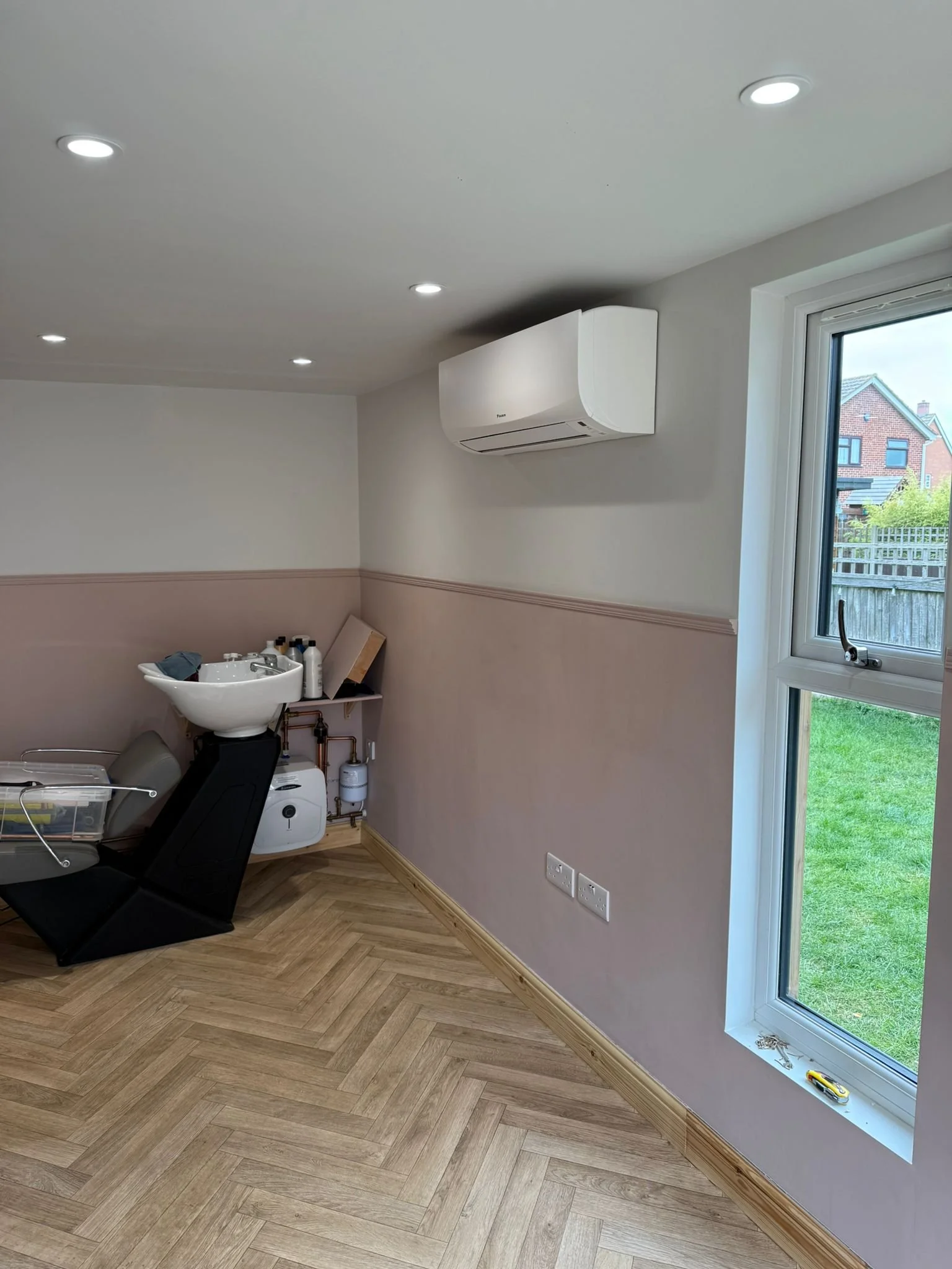 Daikin Sensira with Wi-Fi in garden salon