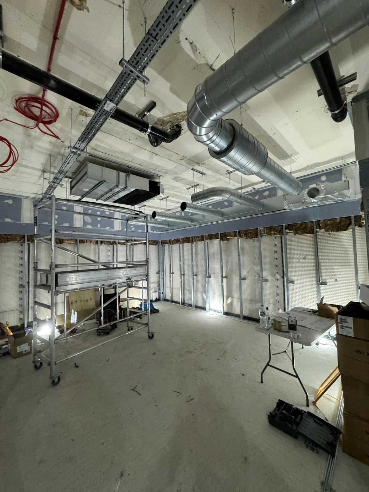 A commercial air conditioning ducting project
