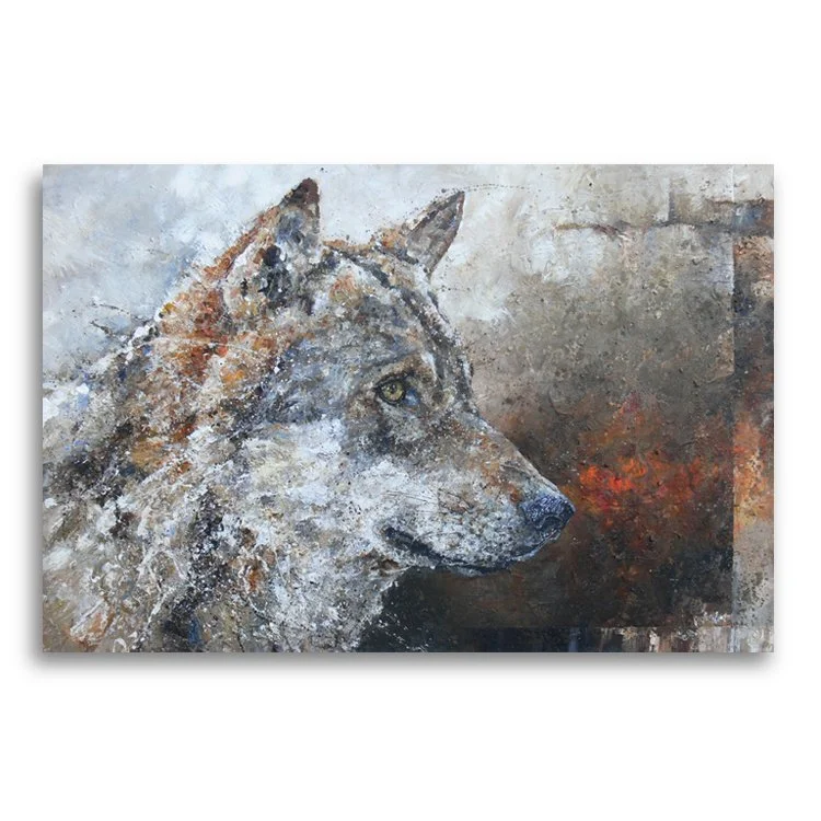 Wolf (05), 120x80, acryl op linnen (TE KOOP: € 2800,-)