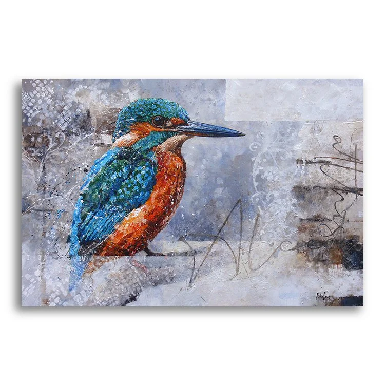 IJsvogel, 120x80, acryl (met zand) op linnen (TE KOOP: € 2800,-)