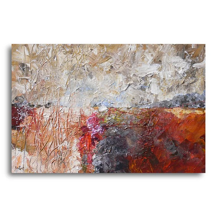 De elementen, 120x80, acryl (en zand) op linnen. (TE KOOP: € 2800,-)
