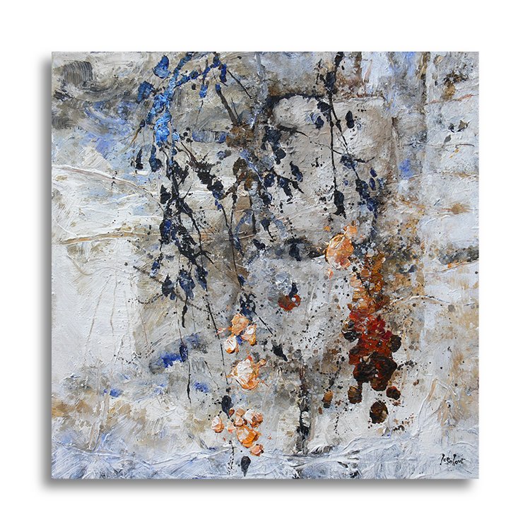 'Luister en kijk 001', 80x120 cm. Acryl op linnen. (TE KOOP € 2800,-)