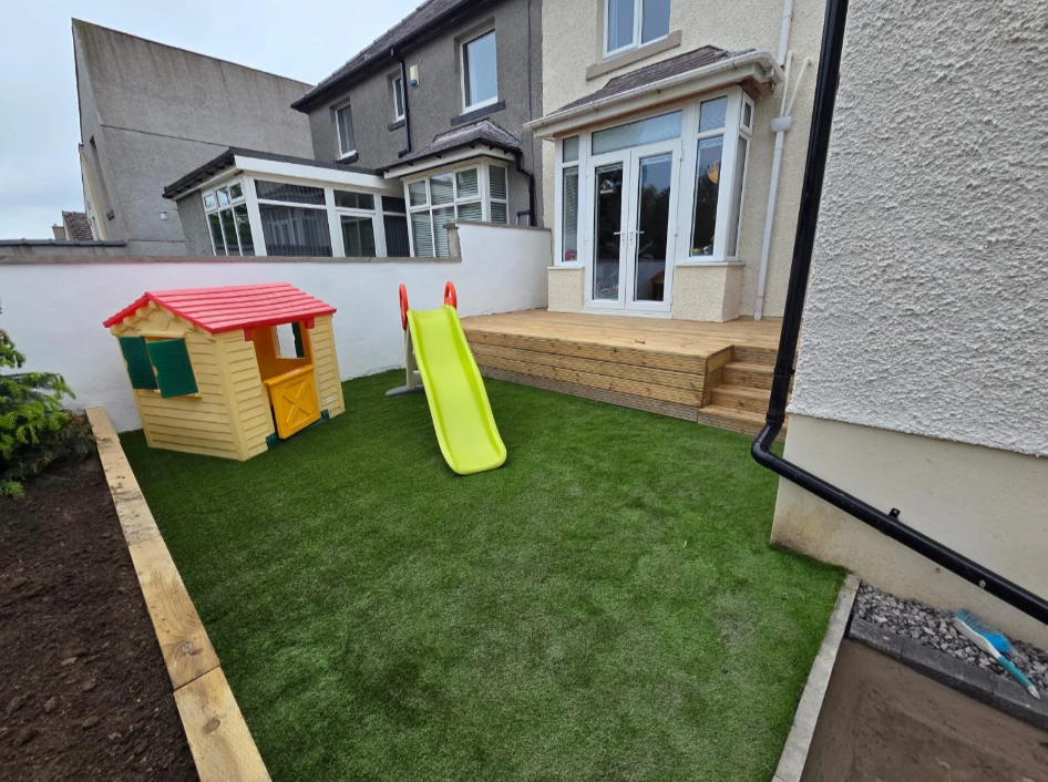 Here we have insalled brand new decking for this customer's back garden.