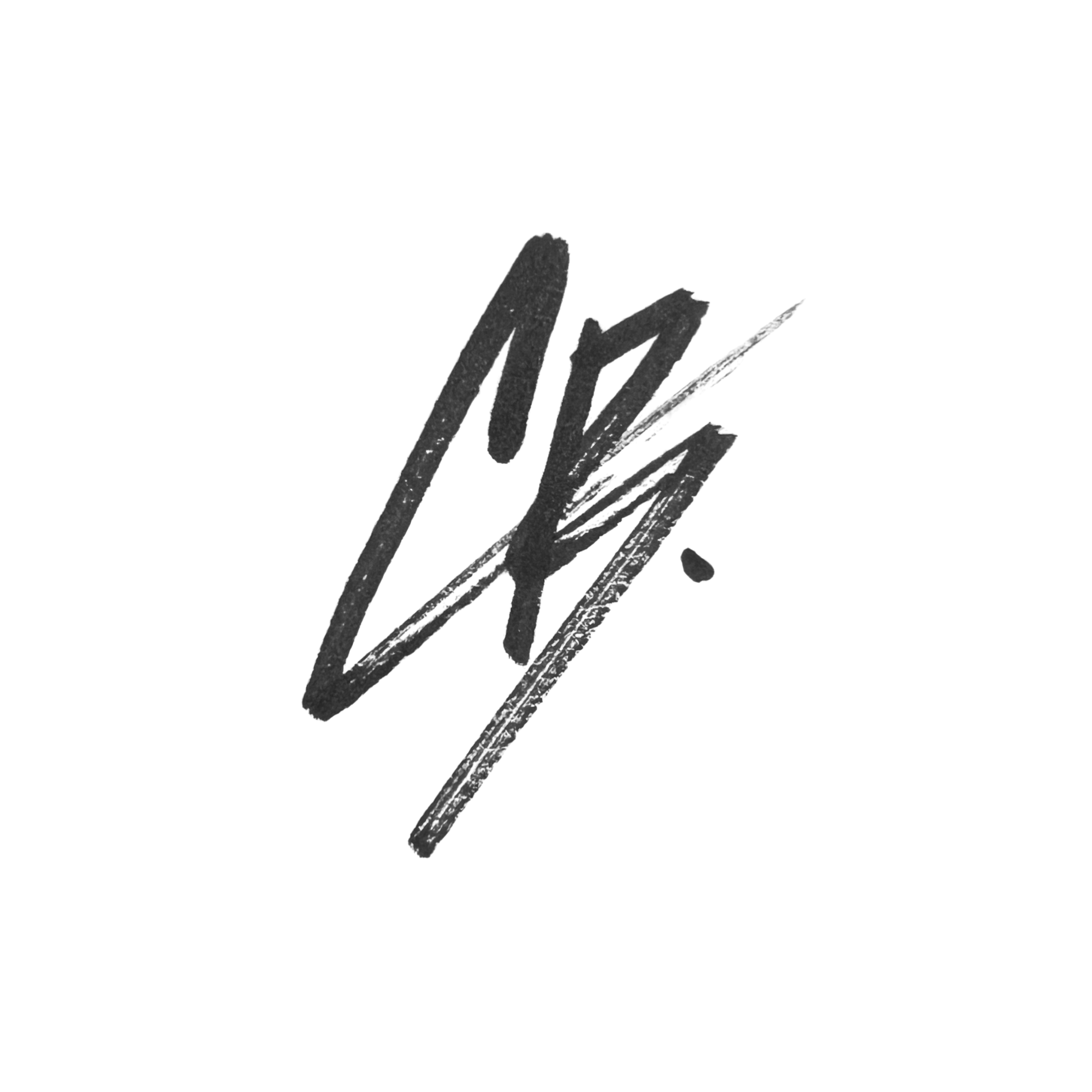 A stylized, hand-drawn black logo featuring the initials 'NR', with a dynamic, brushstroke style on a transparent background.