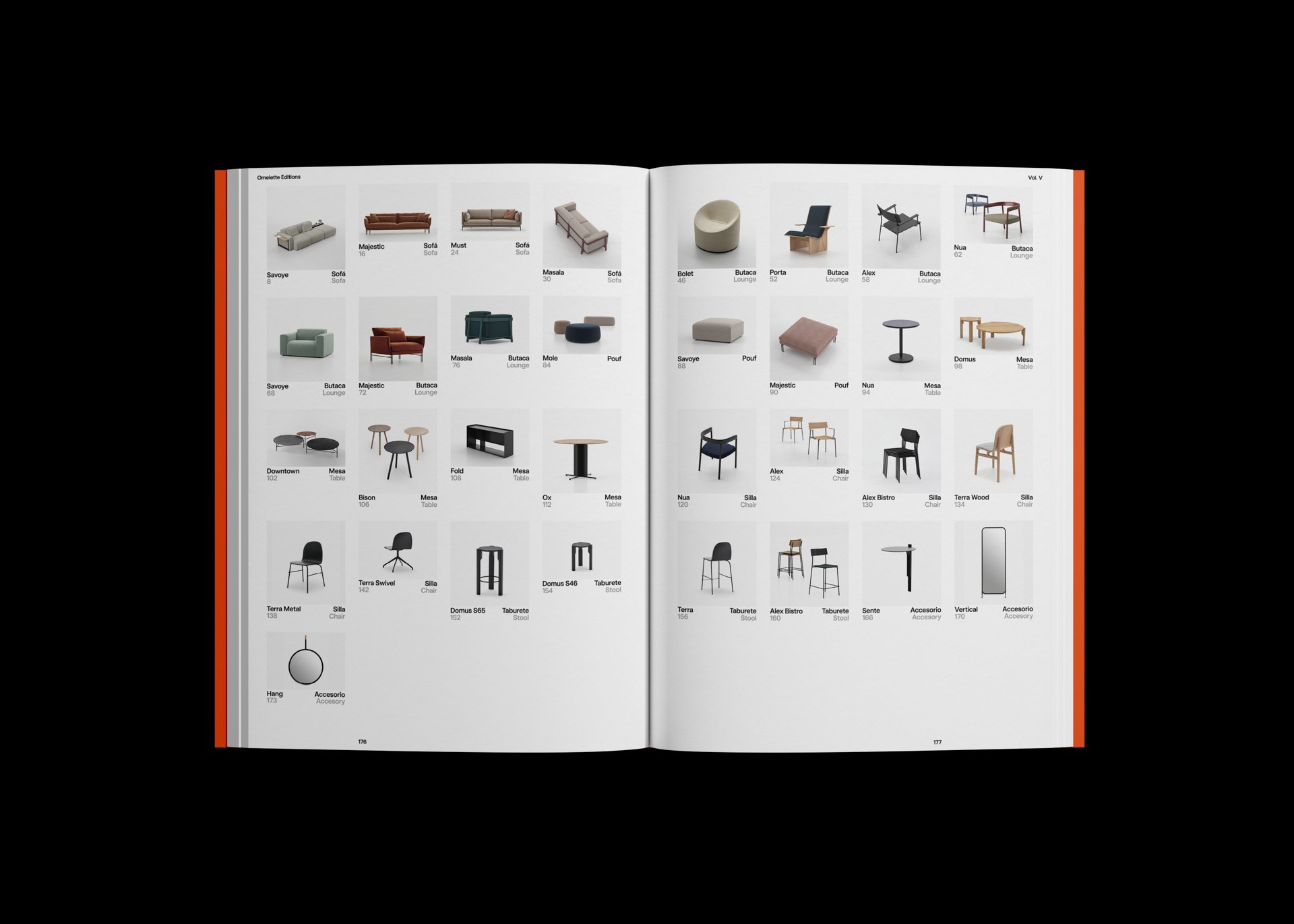 Editorial design, CGI and art direction. Omelette Editions. Catalog vol. V. 2024.