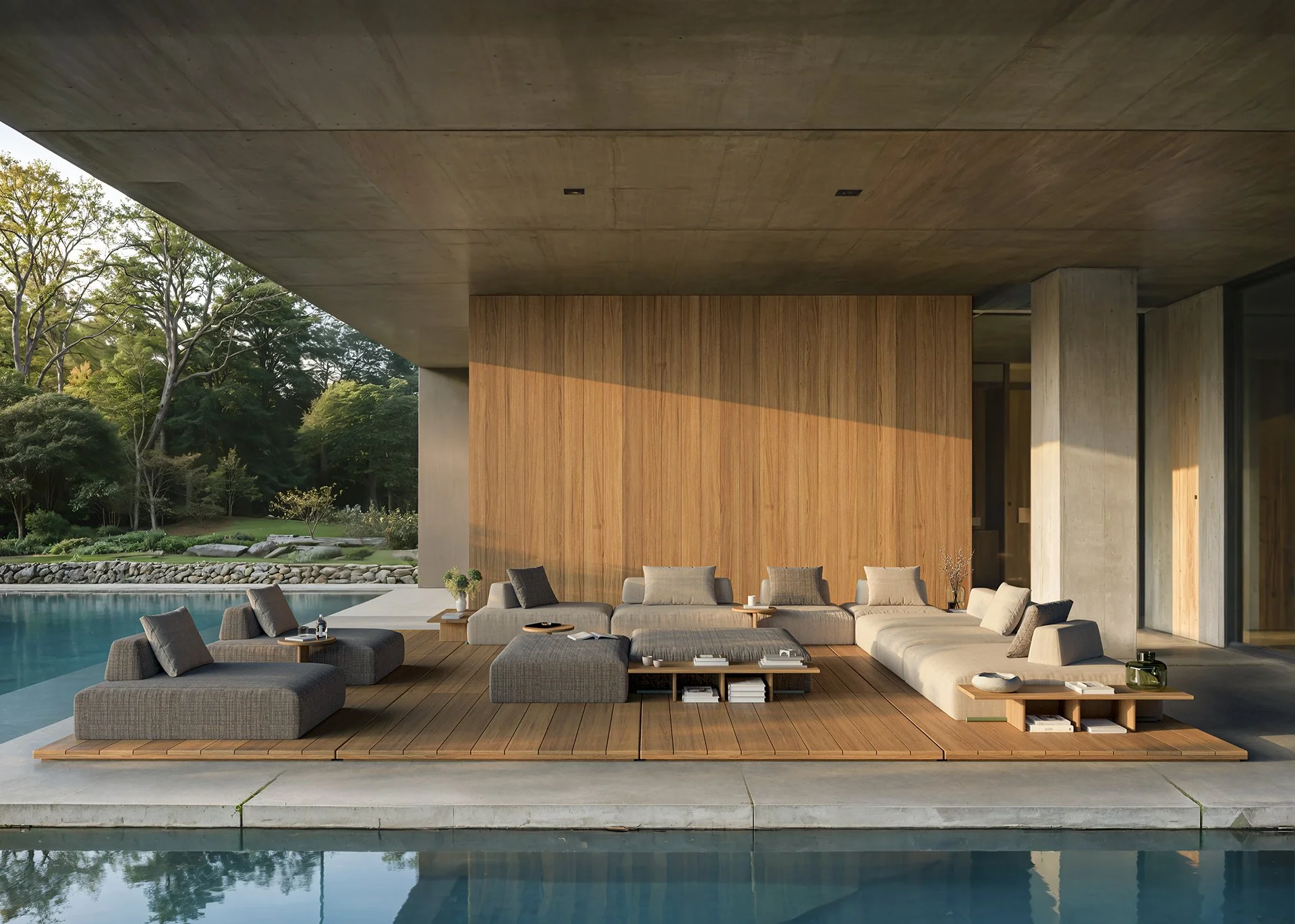 Art direction, CGI and editorial design. Otazen. Teak Outdoor Furniture vol. IV. 2025.