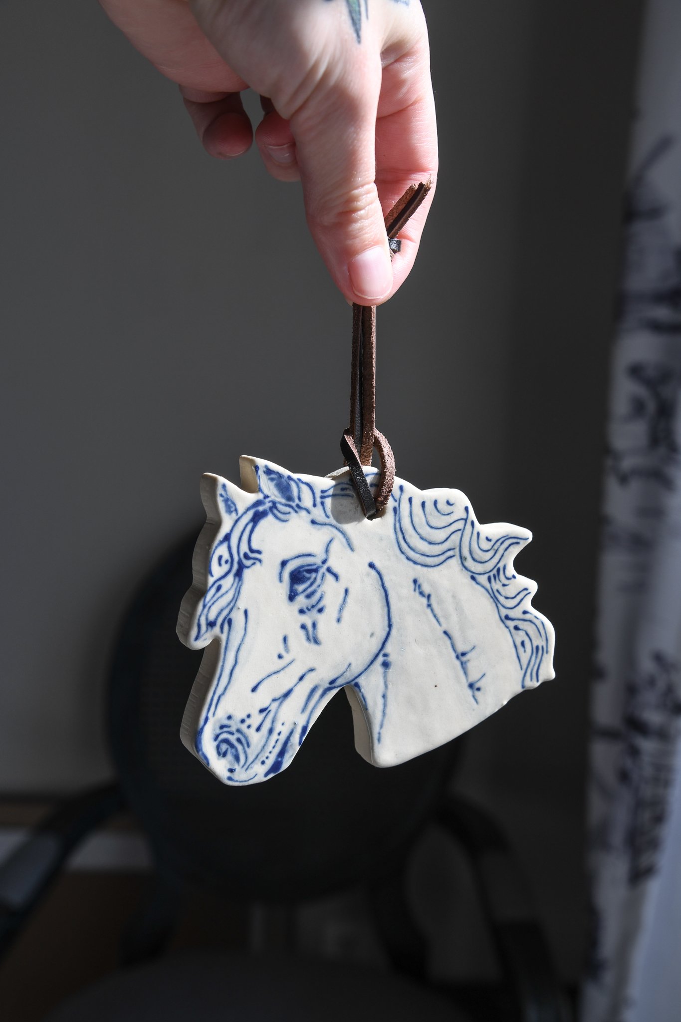 Blue Horse Ornament