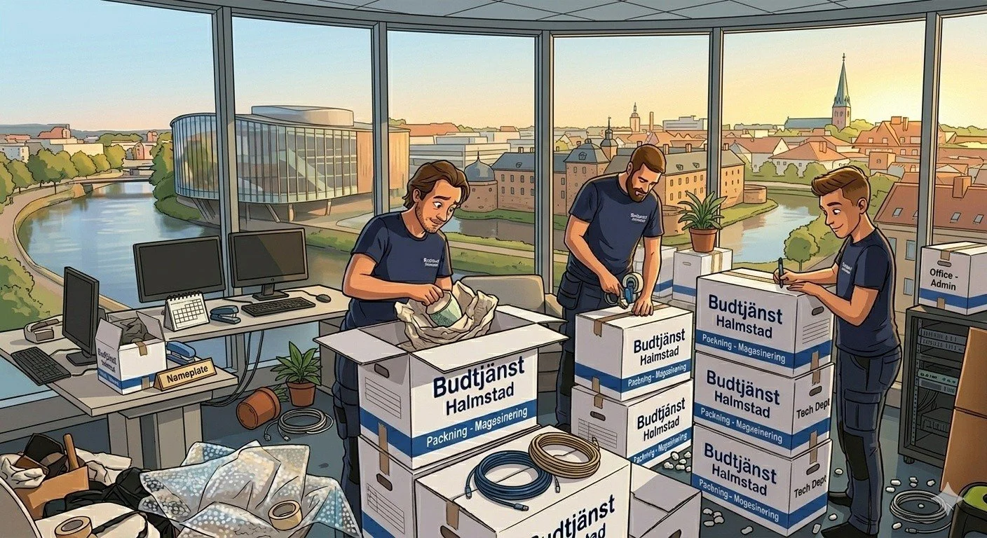 🚚 Du vet att det &auml;r fredag n&auml;r&hellip;

Du st&aring;r i ett kontor som &auml;r halvv&auml;gs nerpackat. Tre flyttkarlar, tre kaffemuggar (alla olika styrka) och en utsikt &ouml;ver Nissan som ser misst&auml;nkt lugn ut j&auml;mf&ouml;rt me