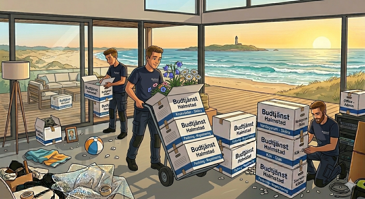 Flyttfirma Tylösand med Tylön och stranden