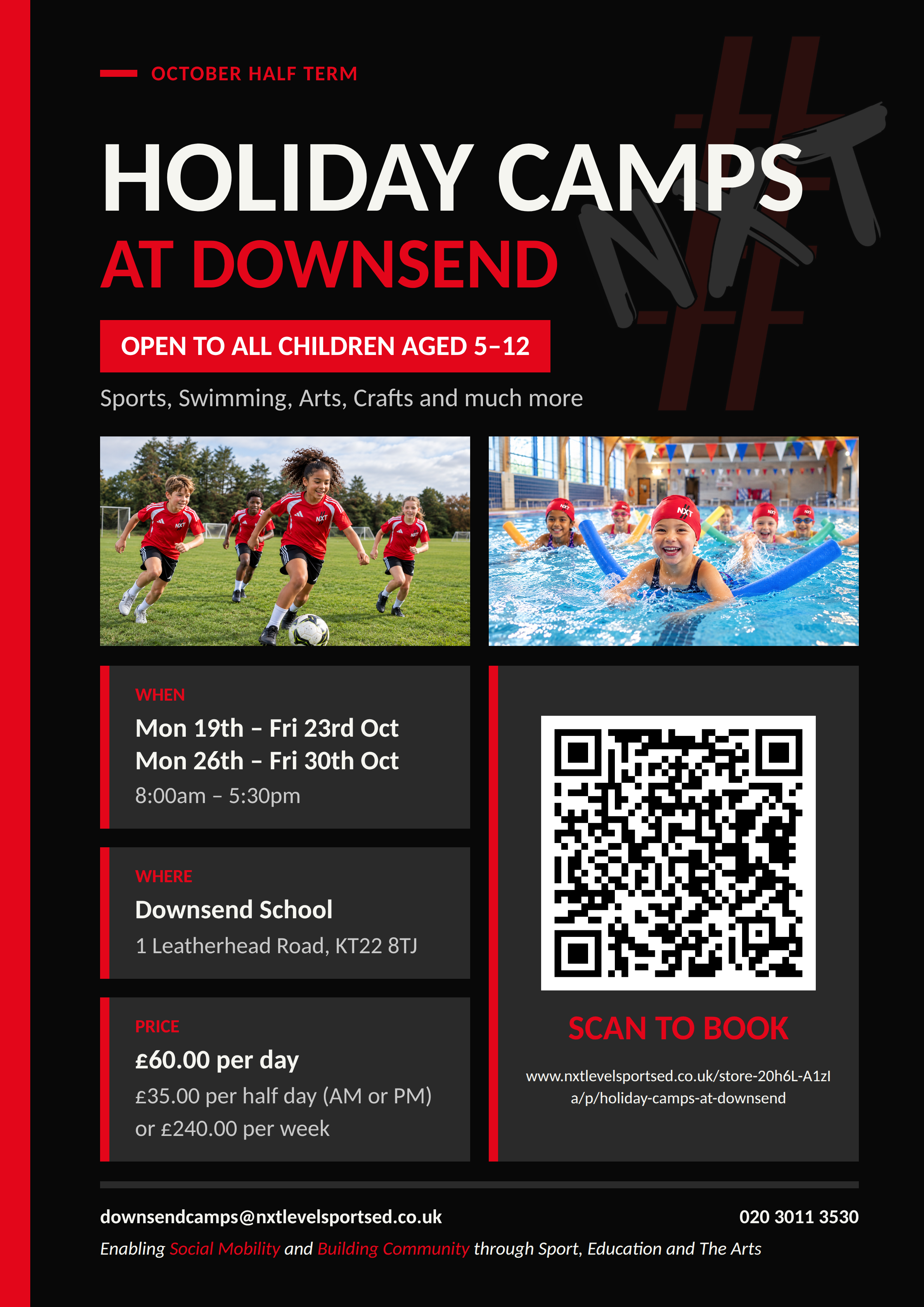 Holiday Camps at Downsend, October Half Term