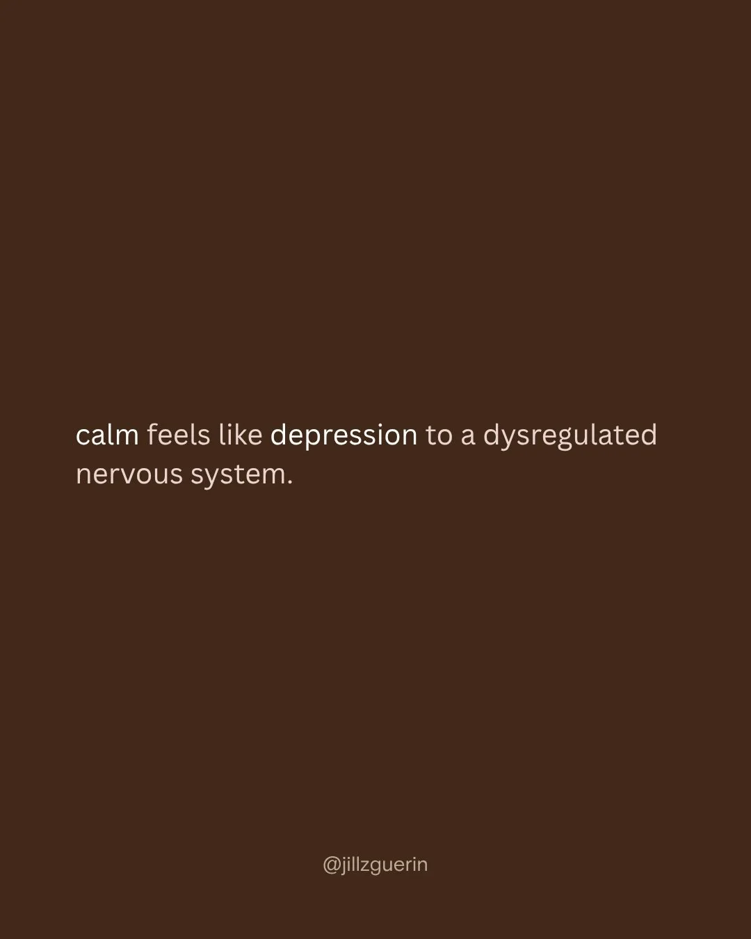 your nervous system isn&rsquo;t just a stress meter. it&rsquo;s the lens you see your entire life through.

when your body has spent years running on cortisol, adrenaline, pressure&hellip;that chemical state becomes your baseline. it becomes &ldquo;n