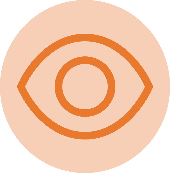 Eye icon representing AI agents built for ophthalmology practices