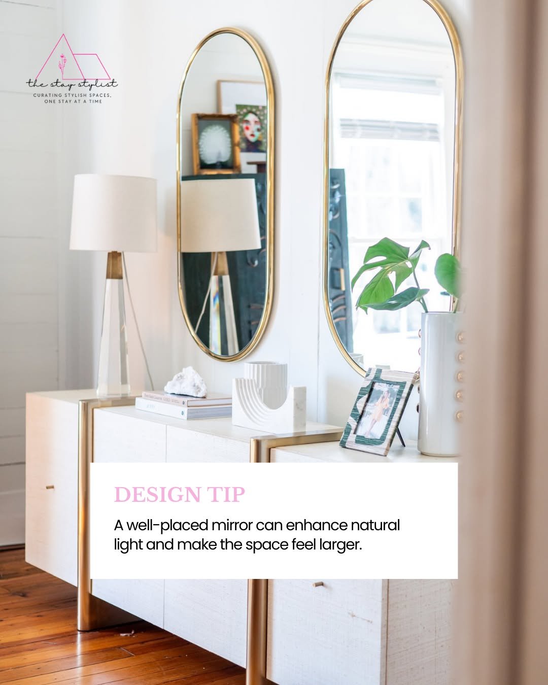 Design Tip: Boost Natural Light with a Mirror ✨
A well-placed mirror can work wonders! Not only does it reflect natural light, but it also makes your space feel brighter and more spacious.
Whether you use it across from a window or as a statement