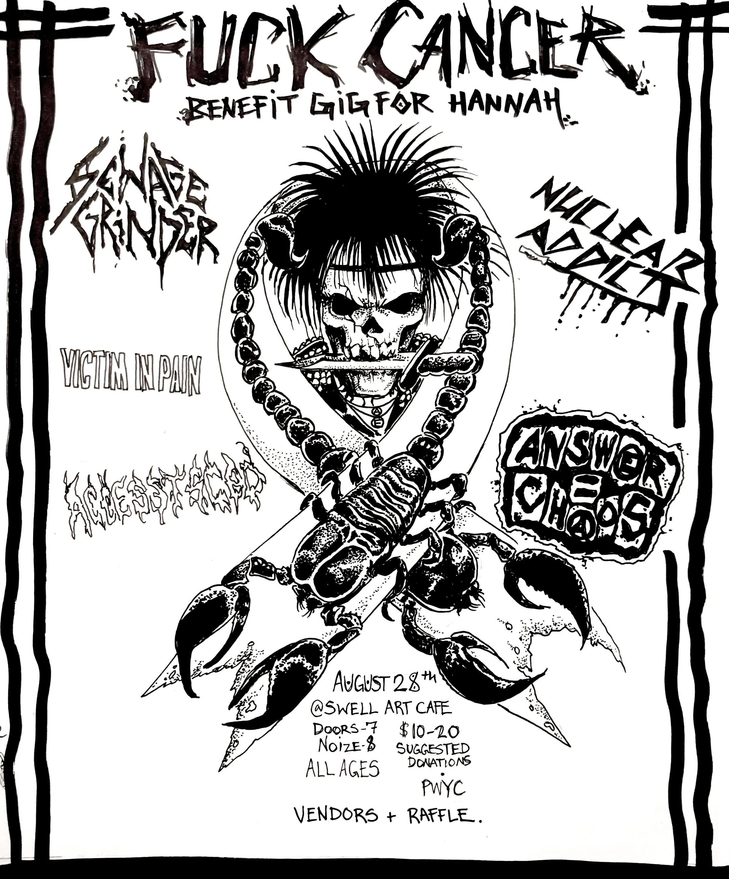 Nuclear Addicts / answer=chaos (Cleveland) / Accesstogod / victim in pain (Columbus)