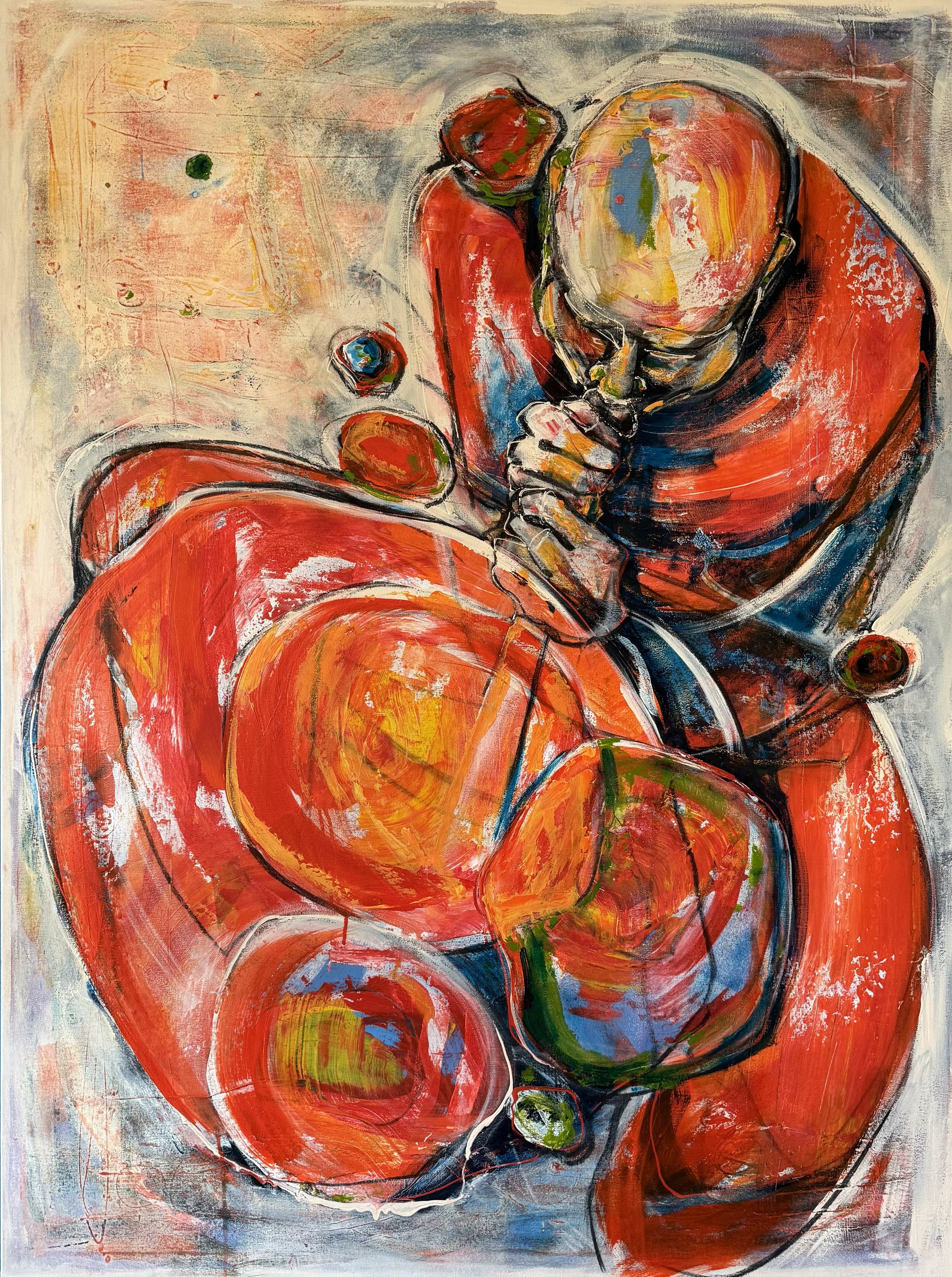 “The Glassblower” – 36"x48", Acrylic, $1500