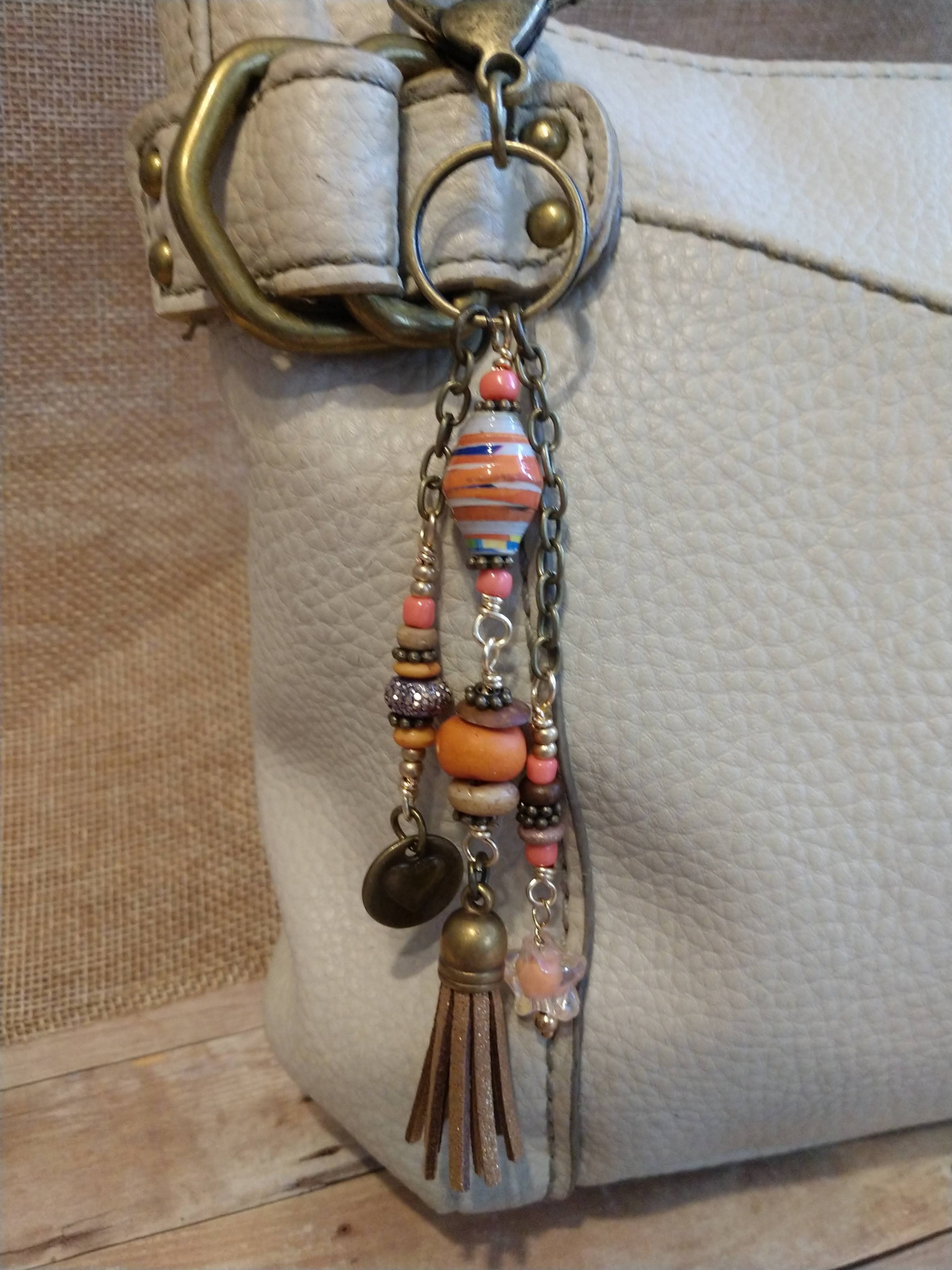 Orange Purse Charm