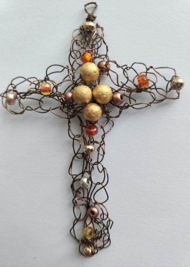 Crocheted Cross Pendant