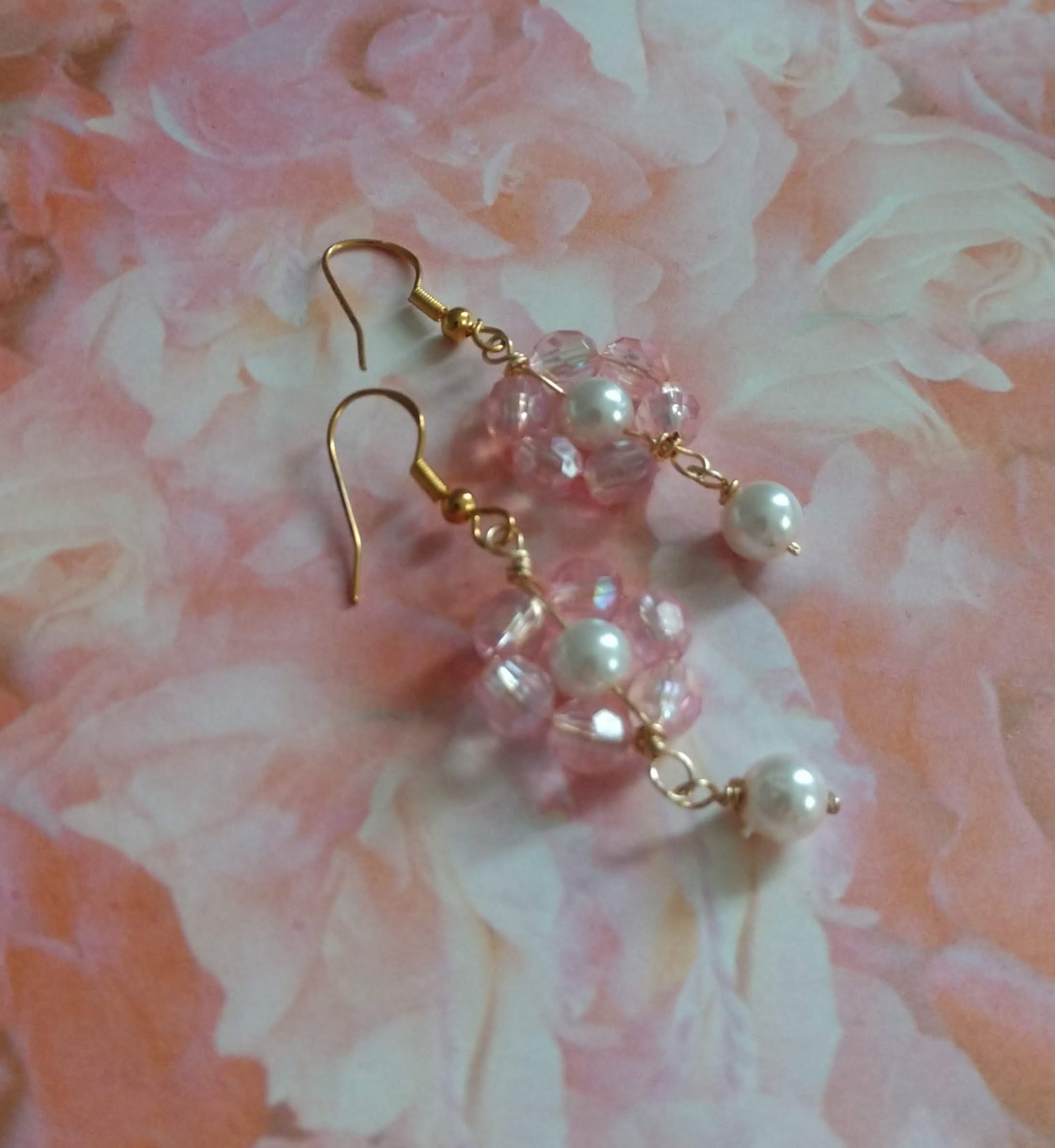 Crystal Flower Drop Earrings