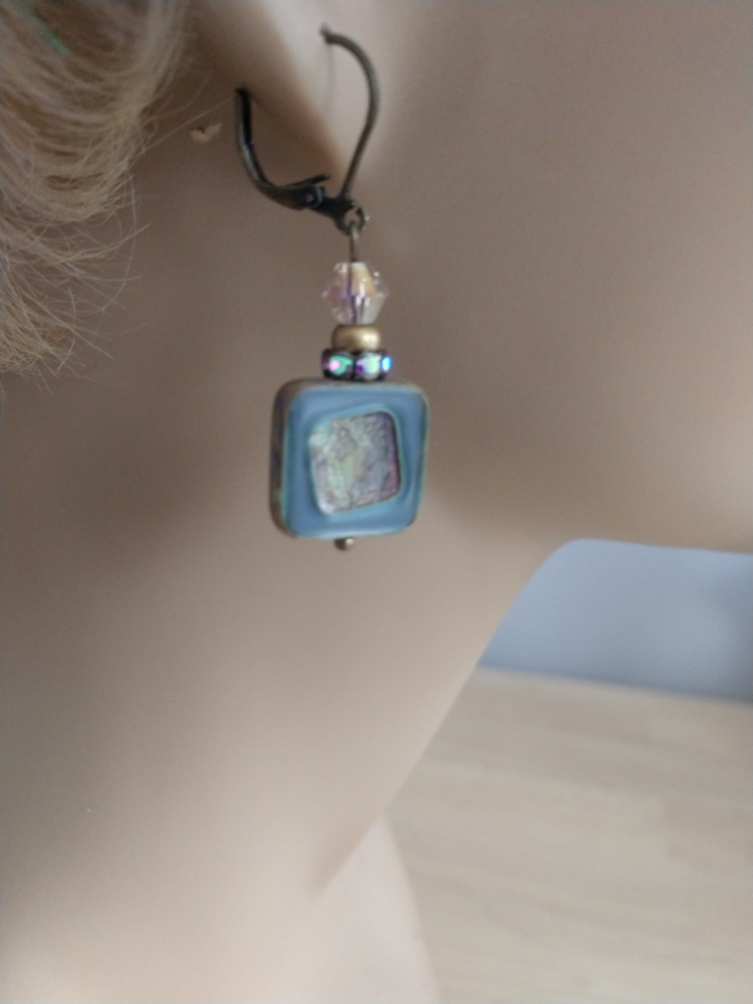 Square within a Square - Drop Earrings