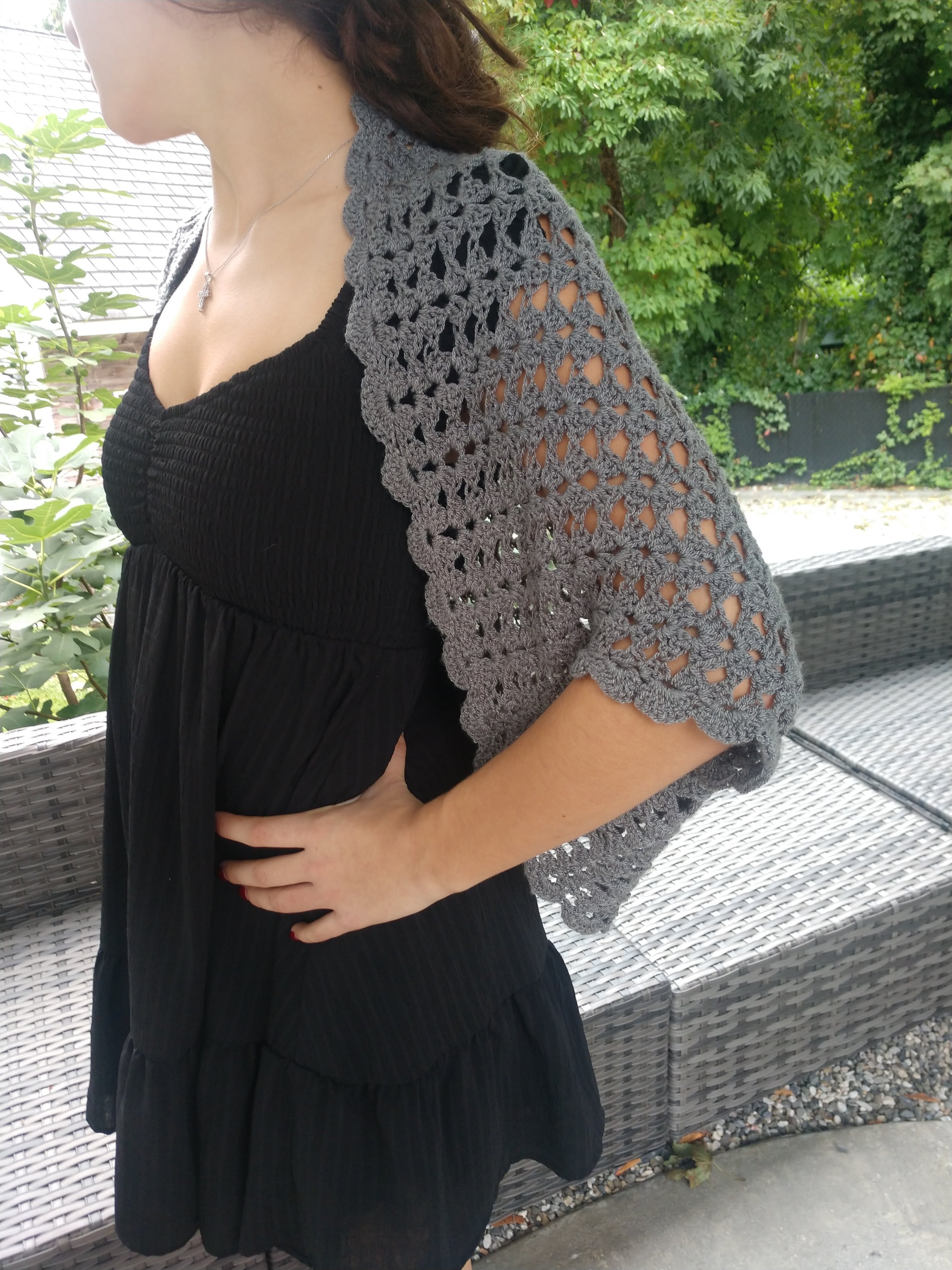 Grey Handmade Bolero