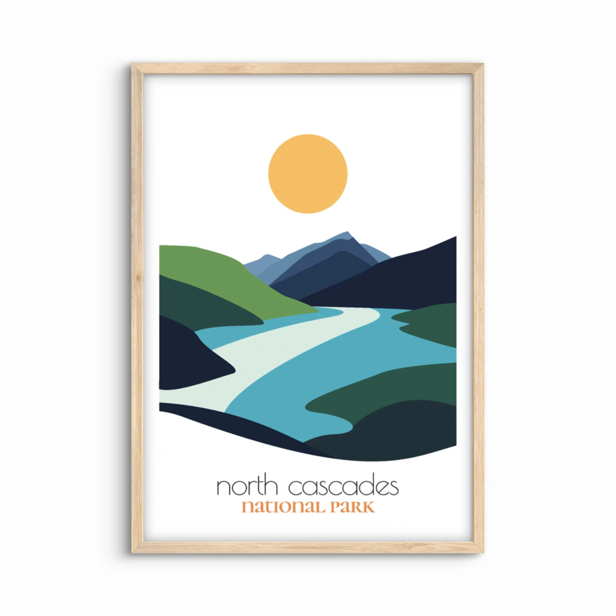 North Cascades National Park Poster: Abstract Alpine Jag