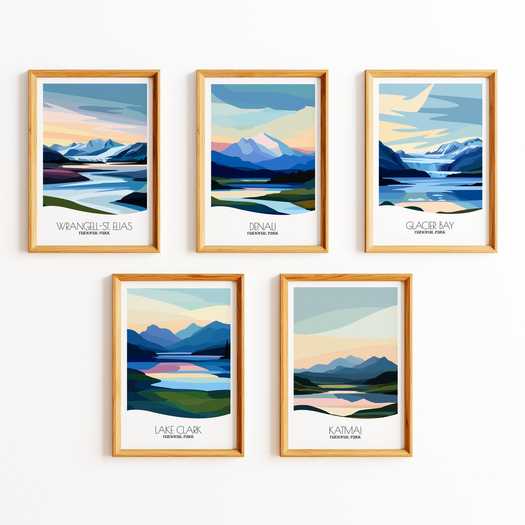Set of 5 Alaska National Park Posters — Bold Abstract Wall Art.jpg