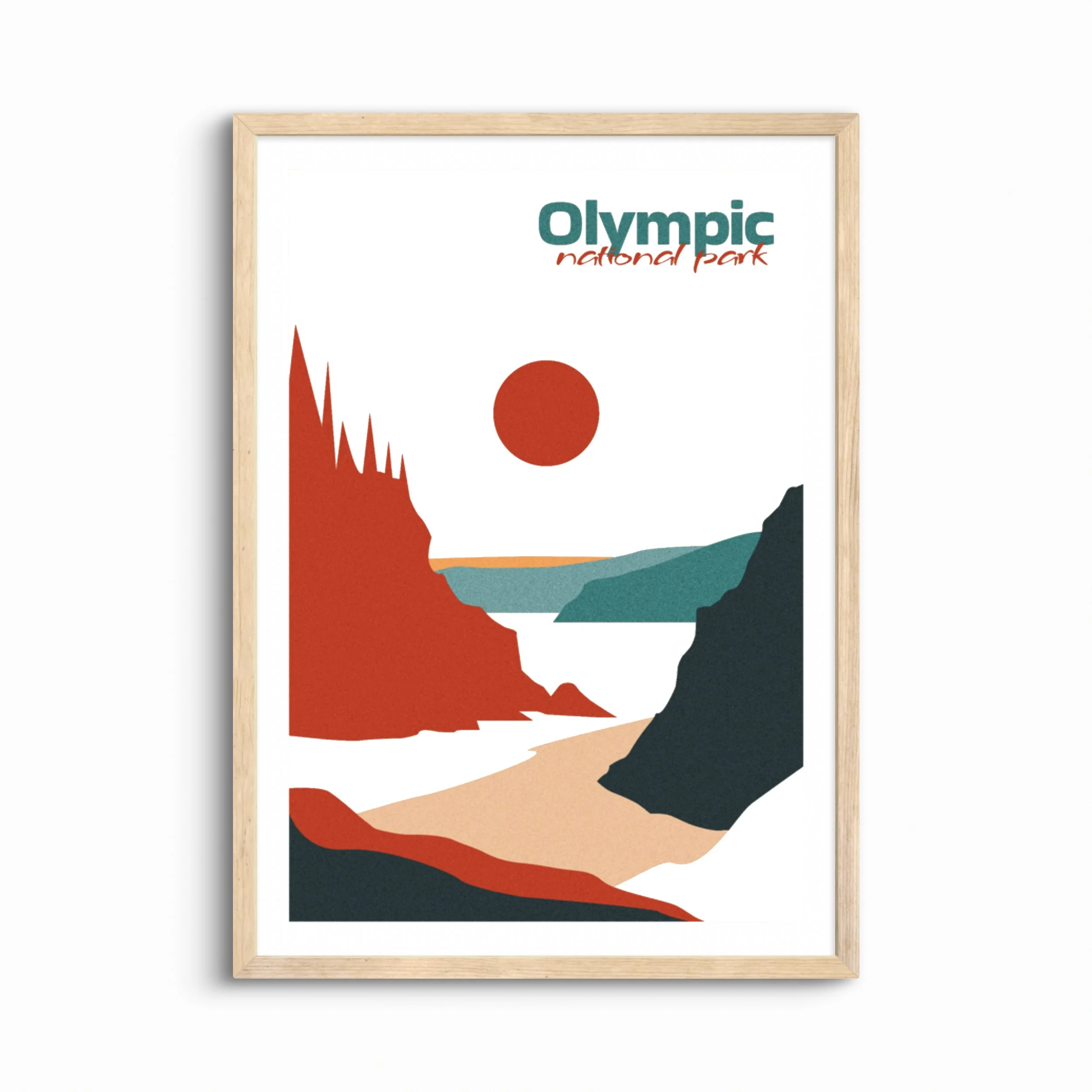 Olympic National Park Poster — Boho Wall Art