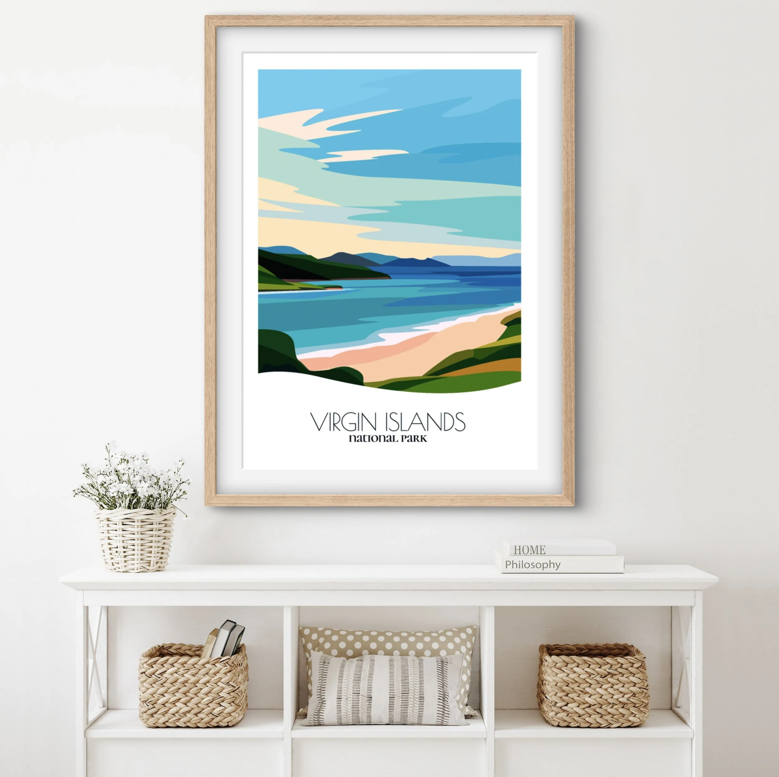 Home decor poster of Virgin Islands National Park, premium print quality for stylish Virgin Islands interiors.