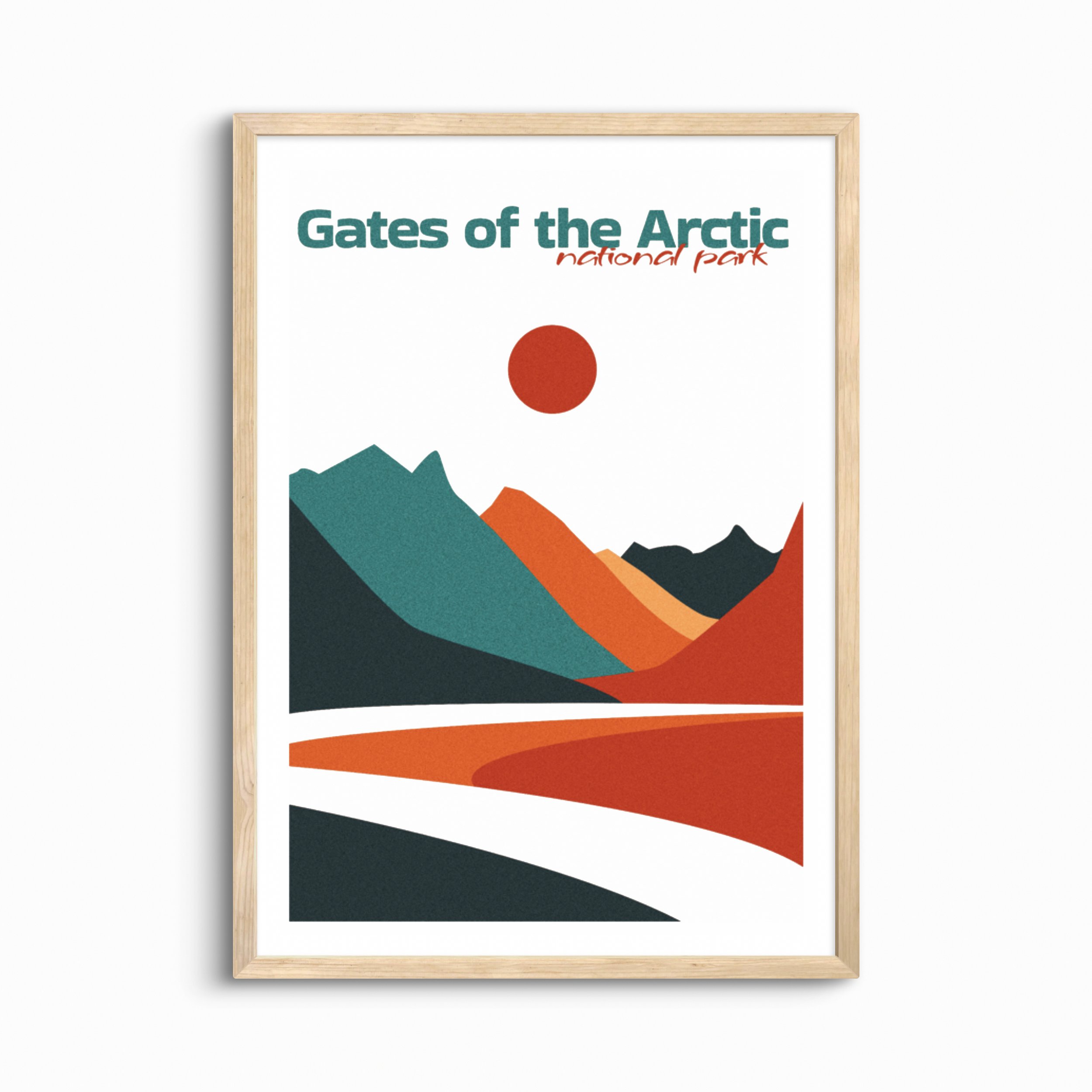 Gates of the Arctic National Park Print — Mid-Century Modern Wall Art