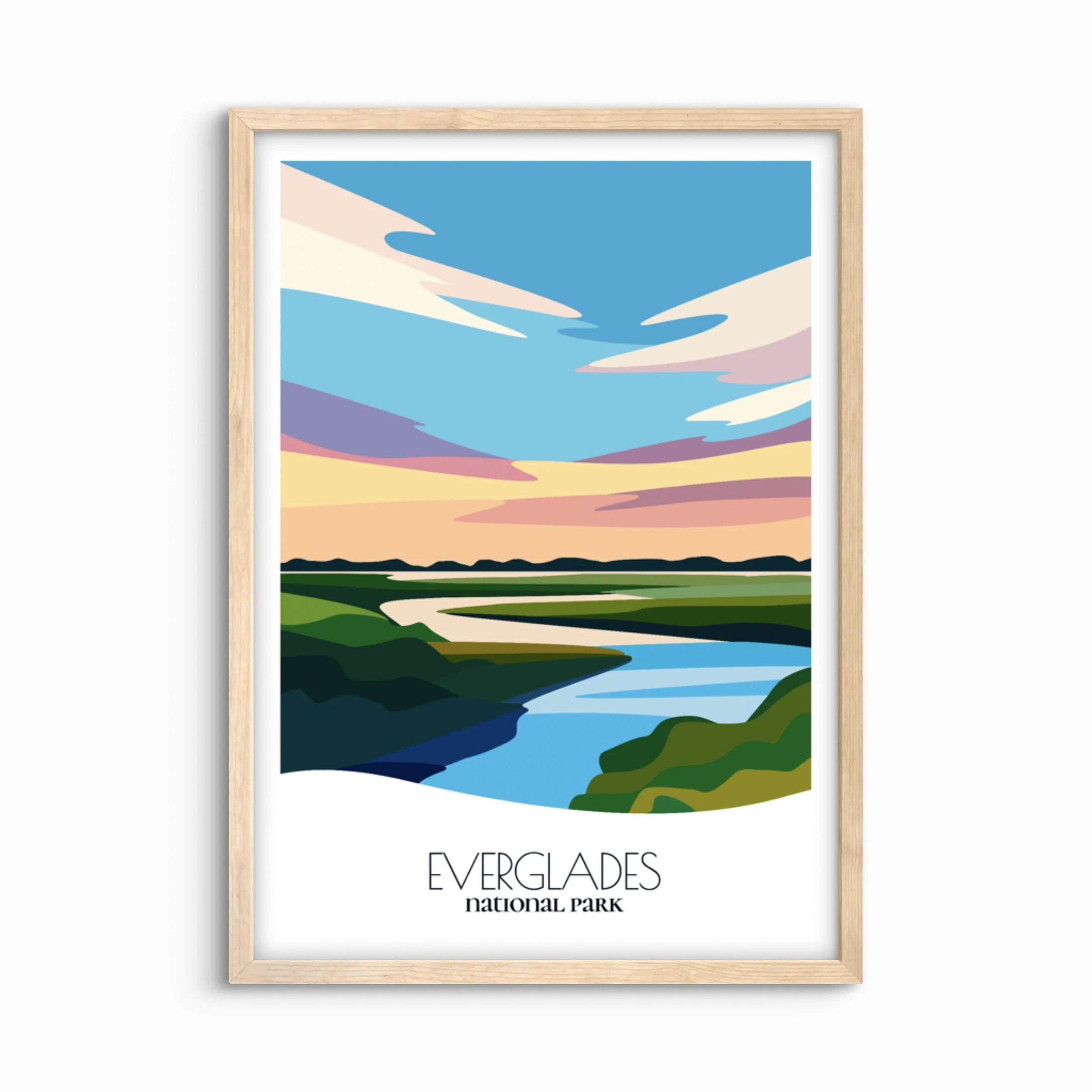 Everglades National Park Poster: Bold Abstract Art