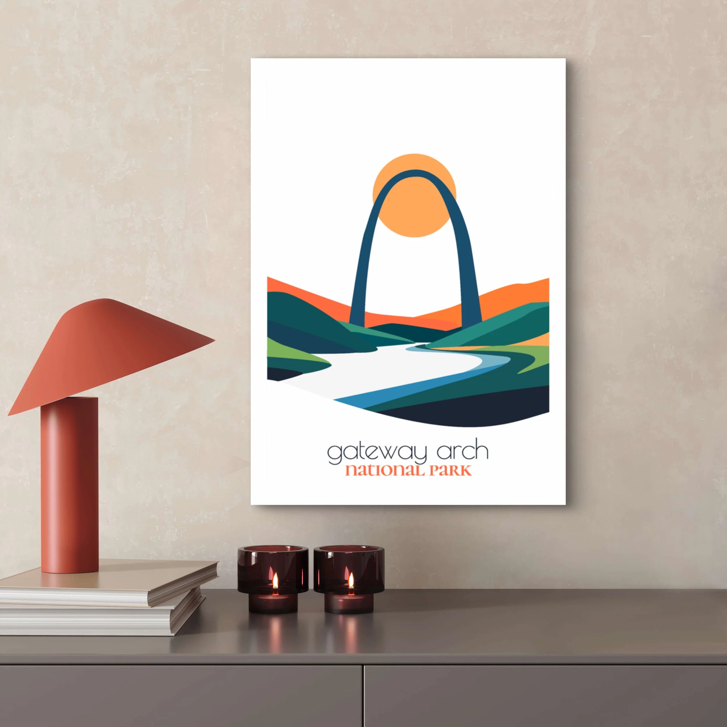 High-quality matte paper for Gateway Arch national park wall art prints