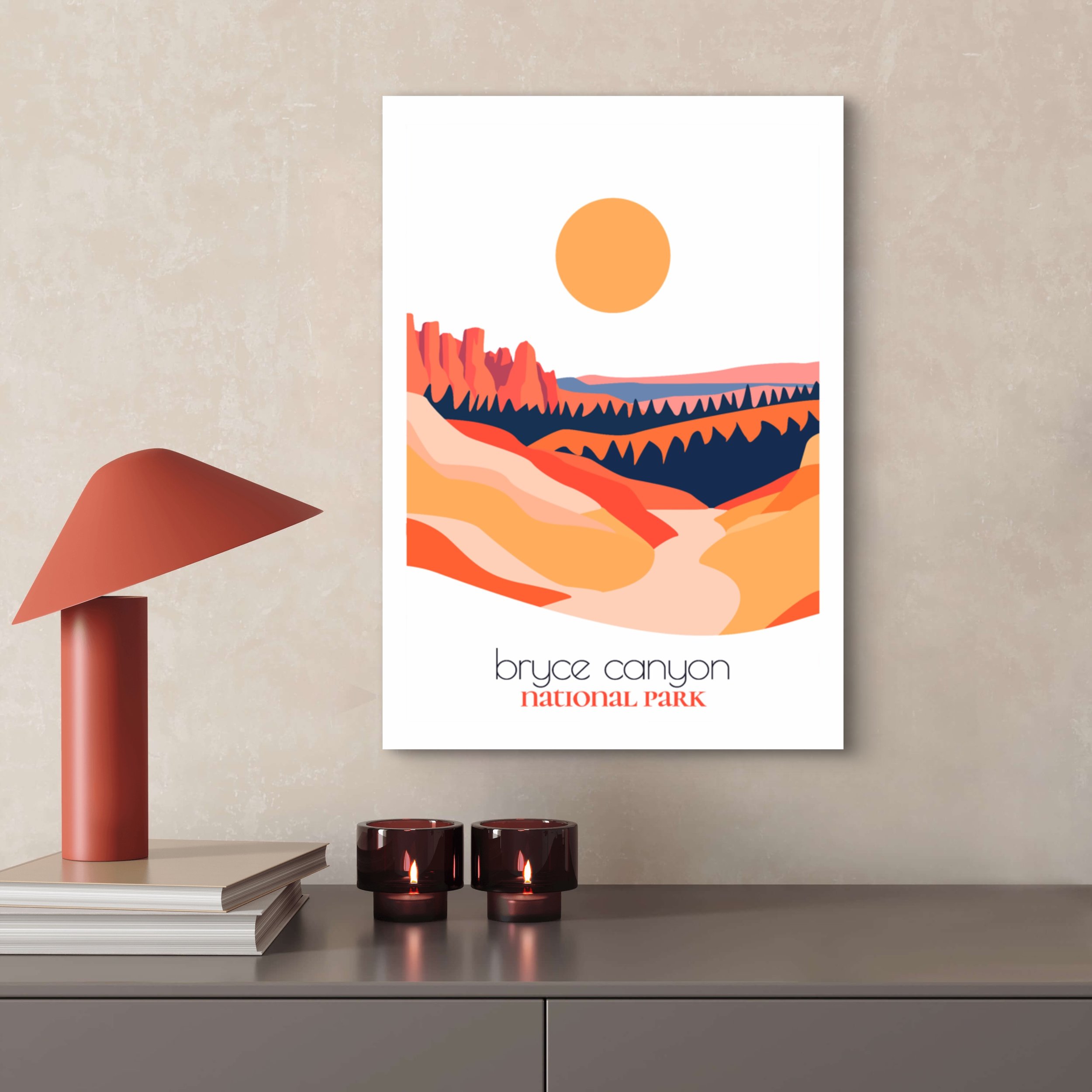 Original Bryce Canyon national park poster from the ReTravell studio collection