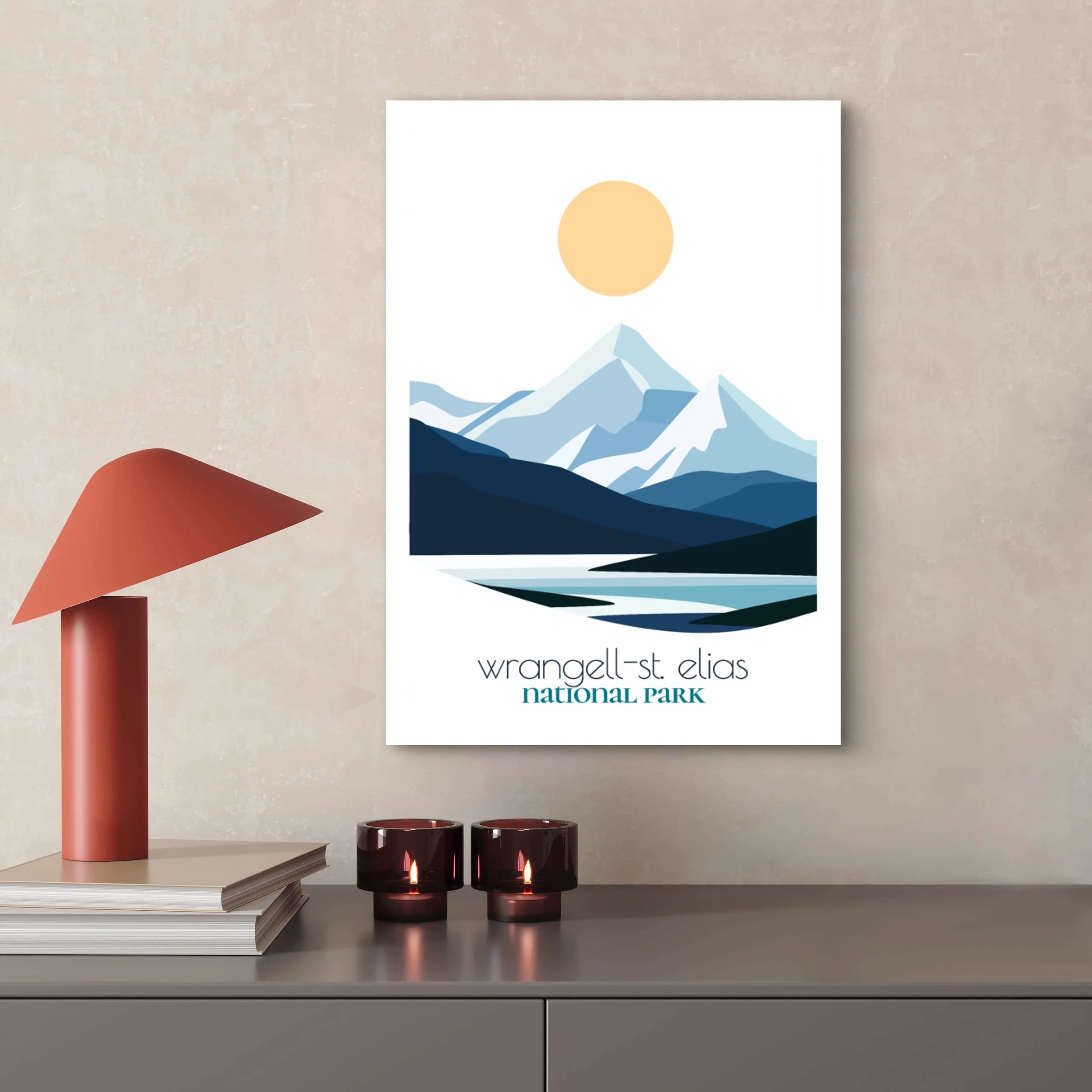 Original wrangell st elias national park poster from the ReTravell studio collection