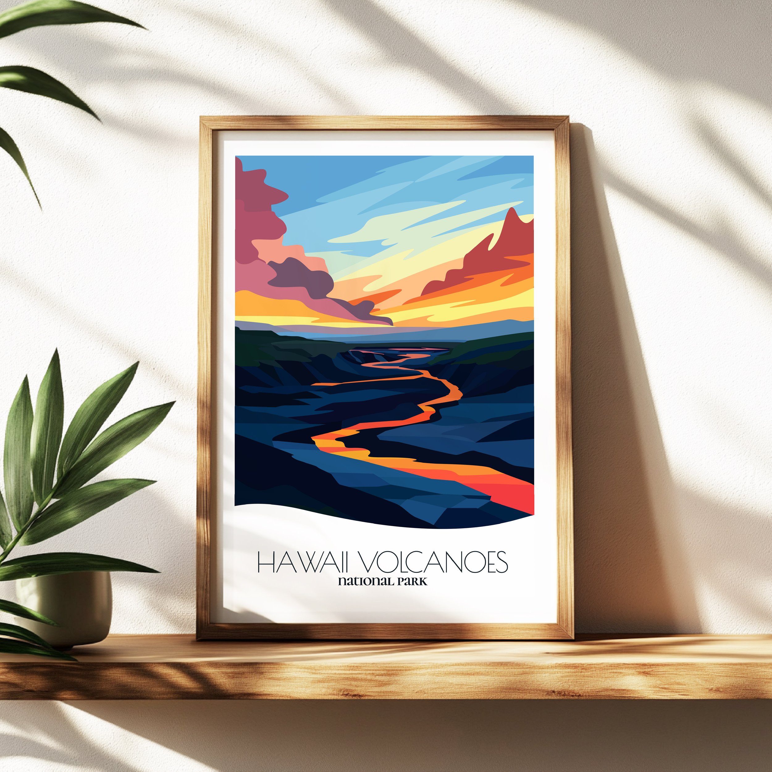 Wall art print of Hawai'i Volcanoes for interior decor; high quality print in Hawaii.