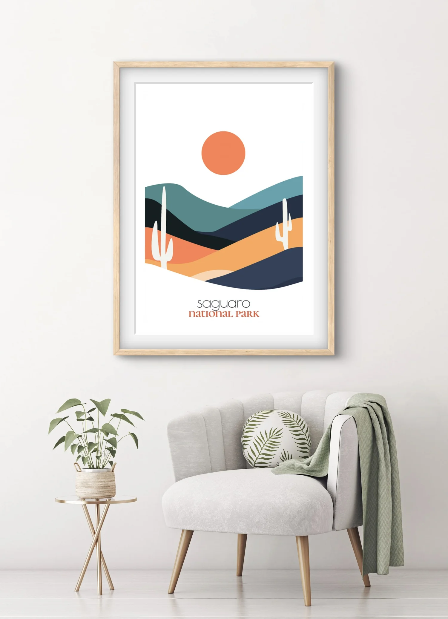 アート・デザイン・音楽 Travel & leisure graphics Saguaro National Park Poster Abstract Travel Poster Wall Art