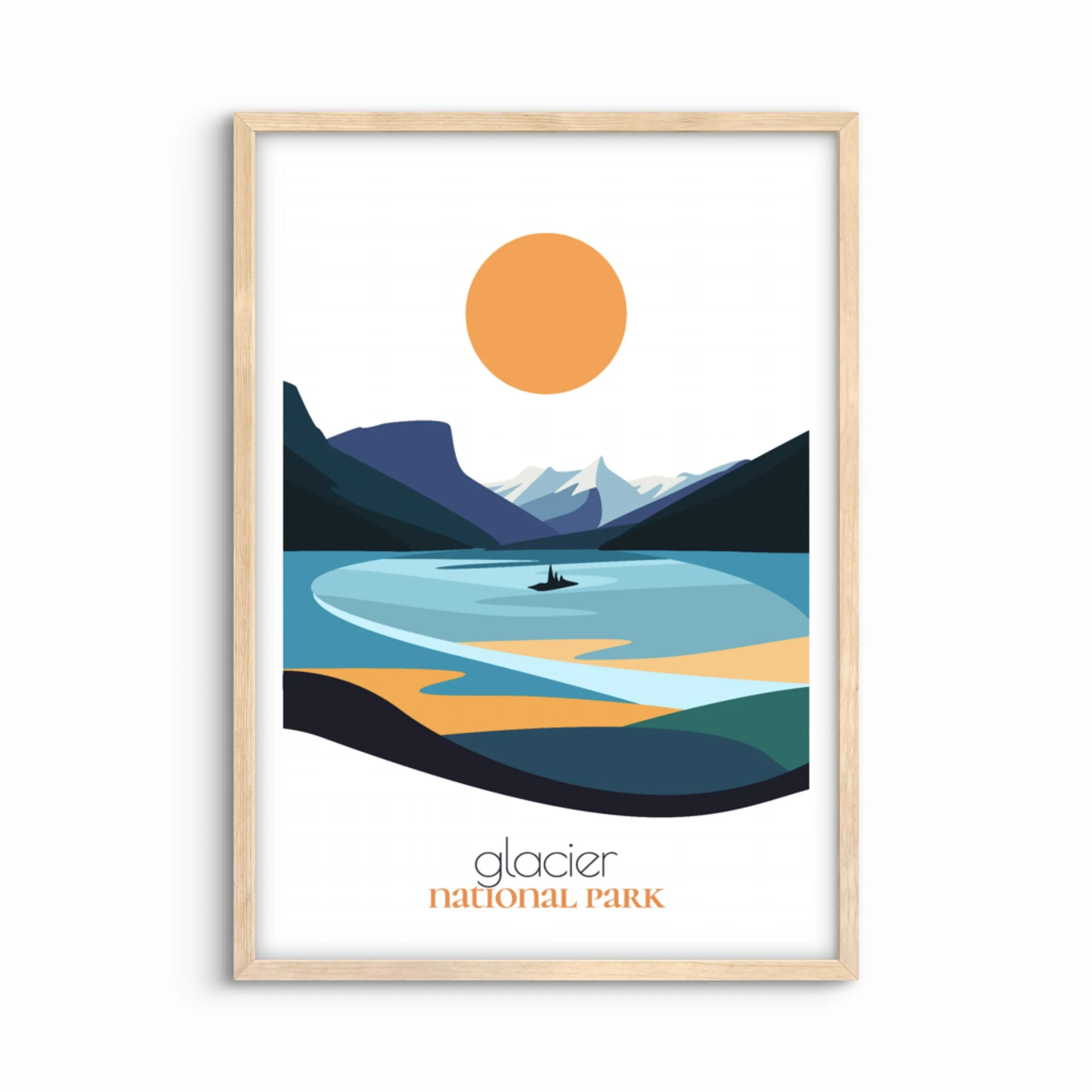 Glacier National Park Travel Poster