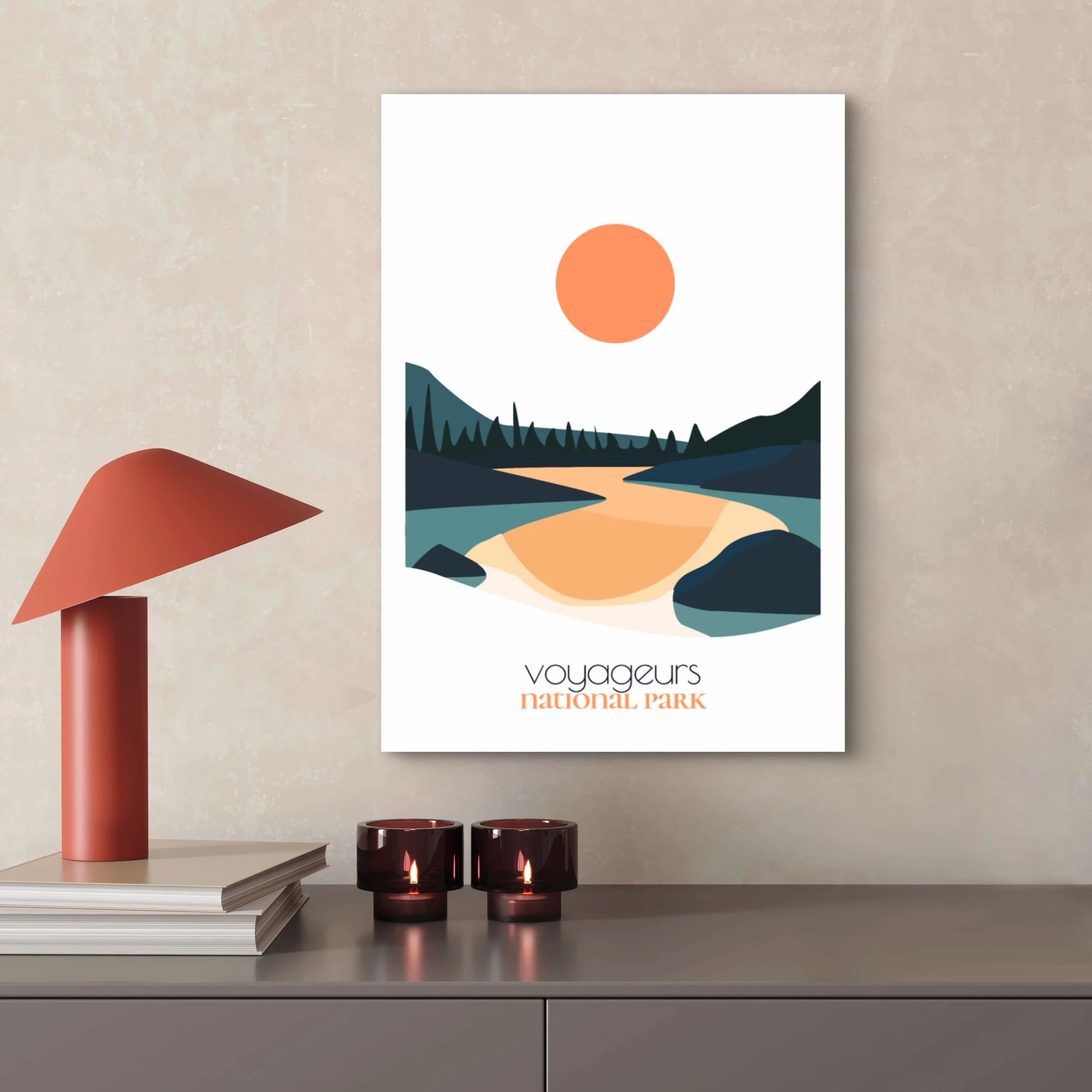 Perfect voyageurs travel print gift for national park lovers and hikers