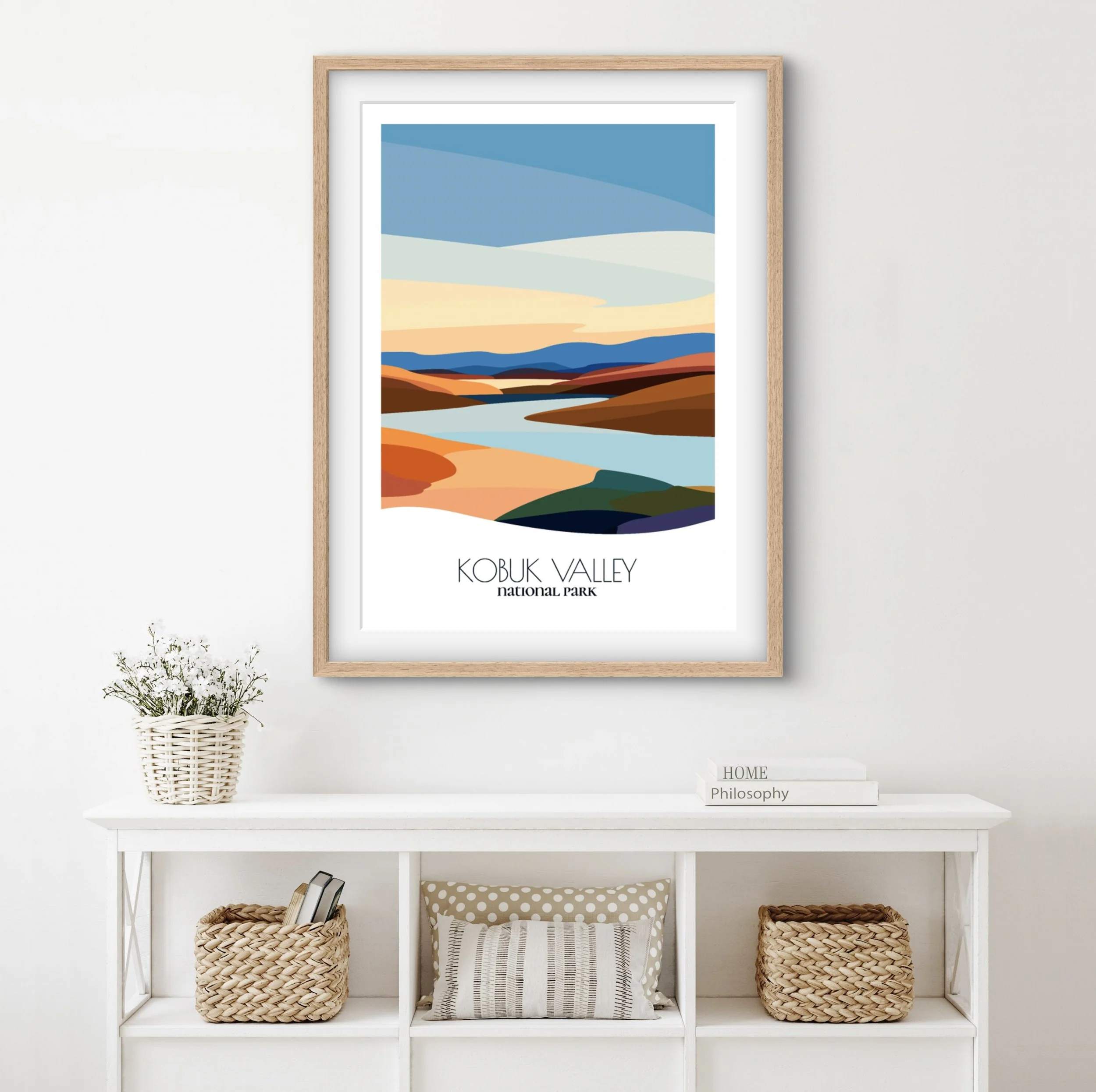 Home decor poster of Kobuk Valley National Park, premium print quality for stylish Alaska interiors.