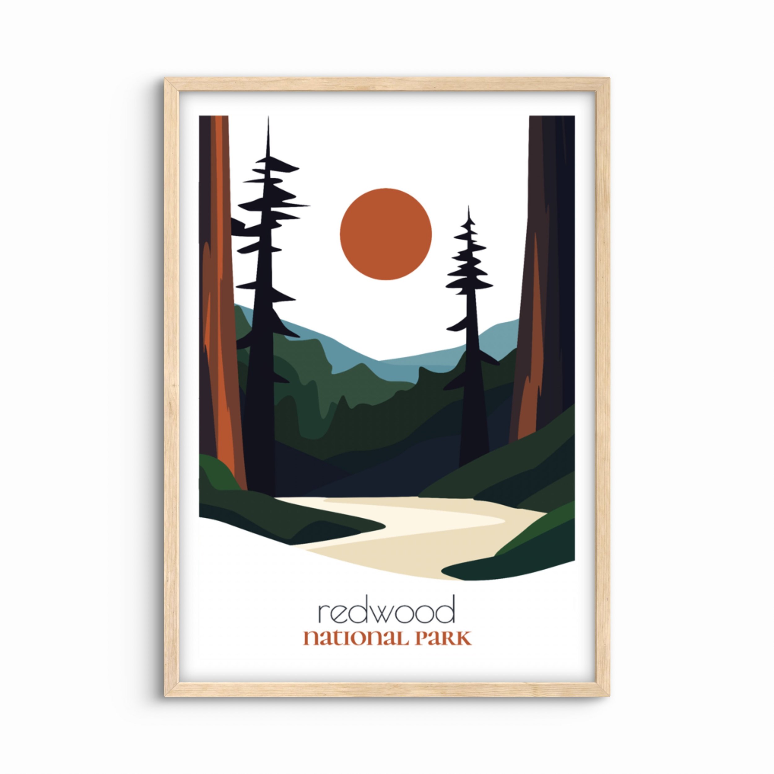Redwood National Park Travel Poster