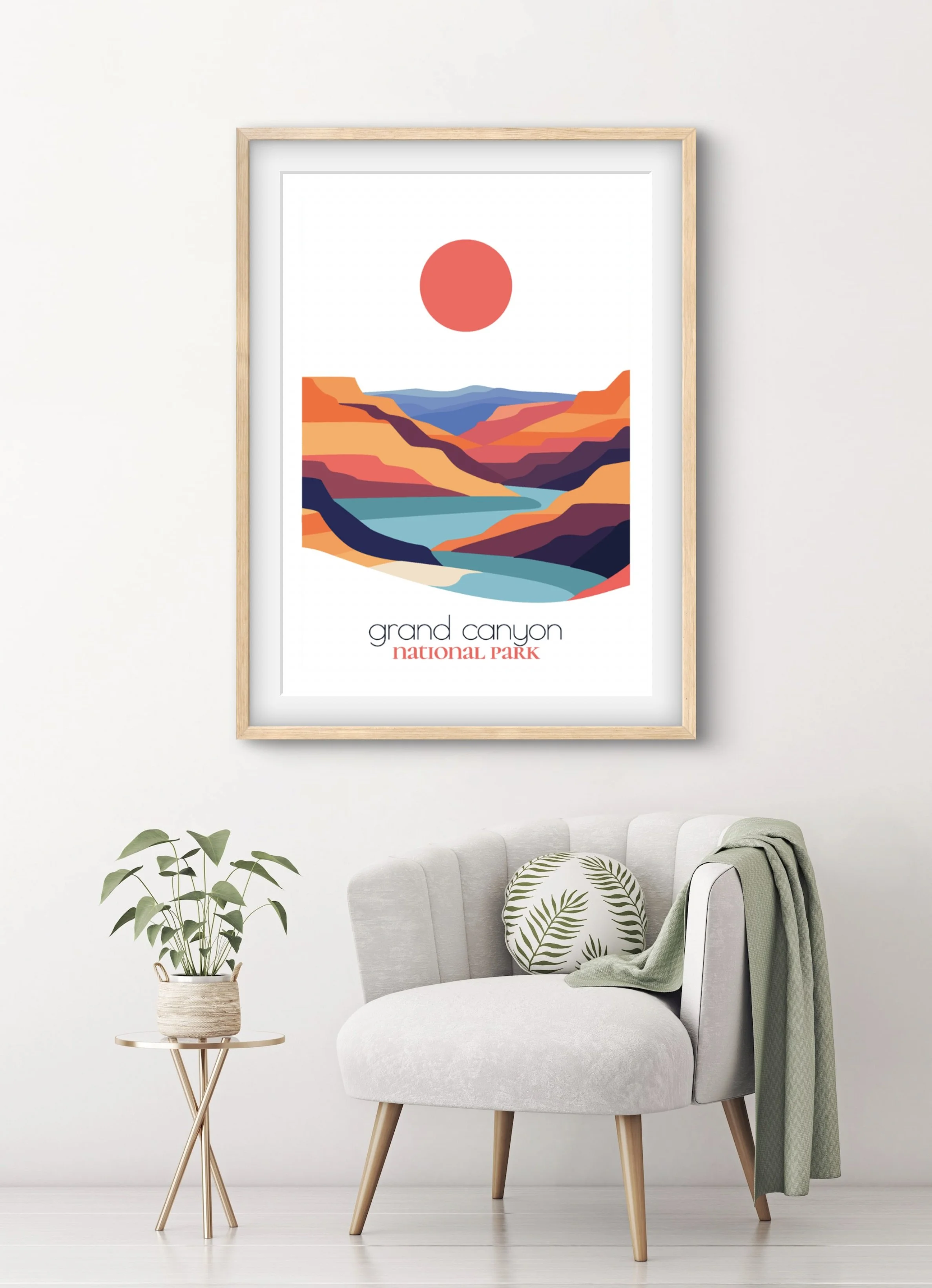 Original Grand Canyon national park poster from the ReTravell studio collection