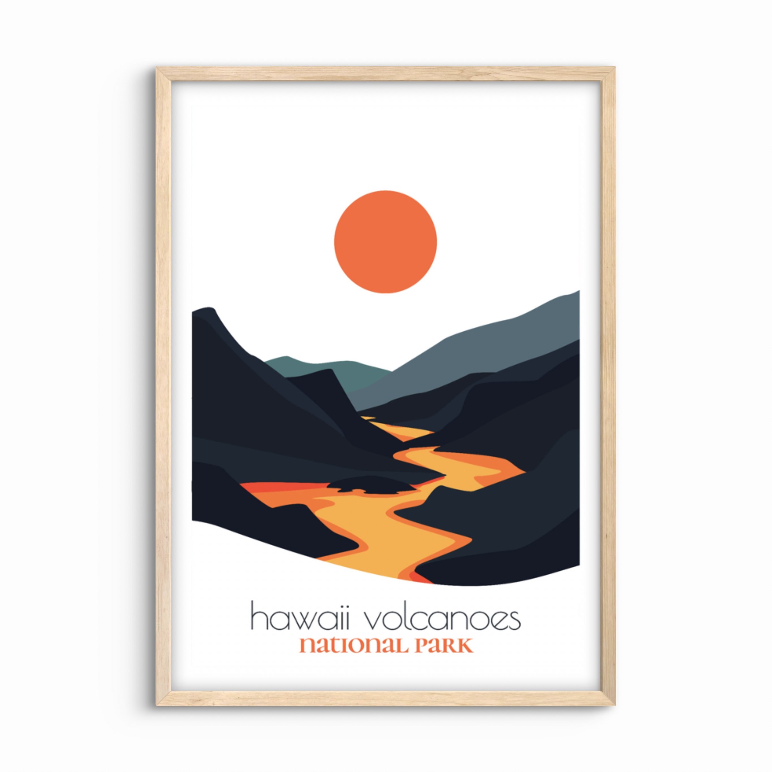 Hawaii Volcanoes National Park Travel Poster