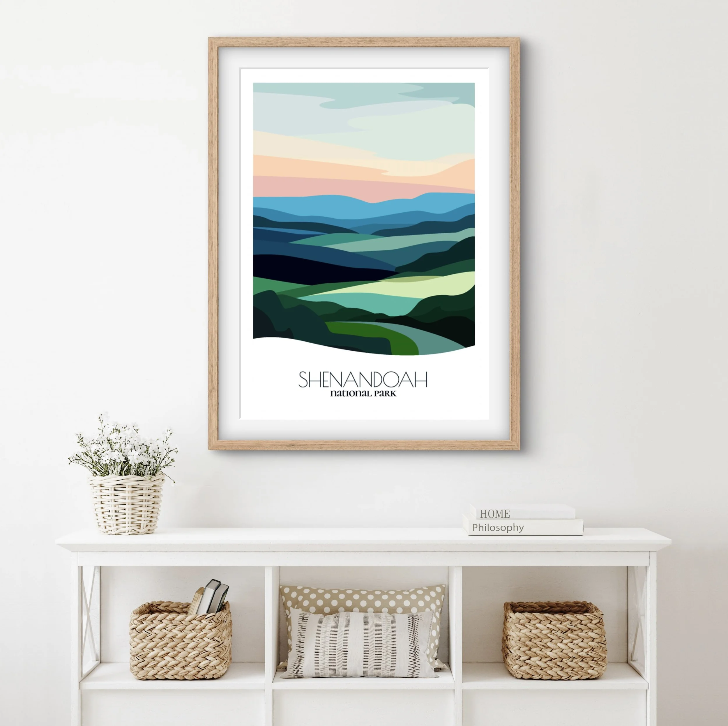 Home decor poster of Shenandoah National Park, premium print quality for stylish Washington interiors.