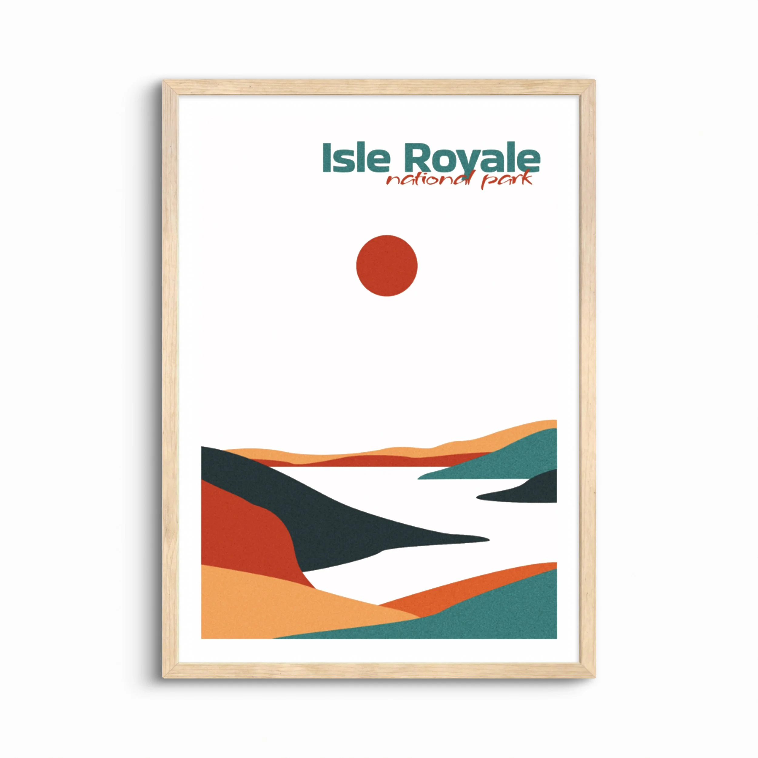 Isle Royale National Park Print — Mid-Century Modern Wall Art